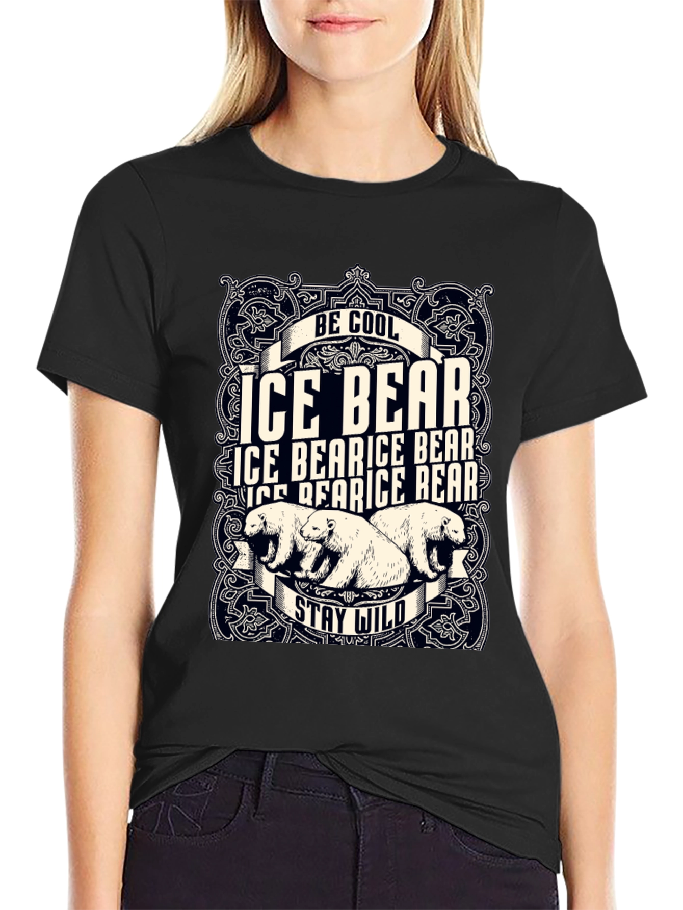 Cool Ice Bear Graphic T-Shirt
