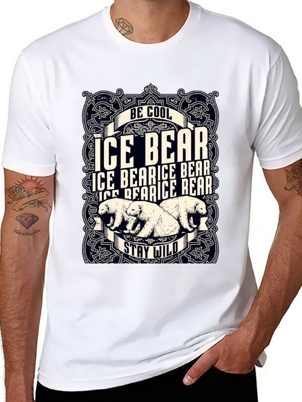 Cool Ice Bear Graphic T-Shirt