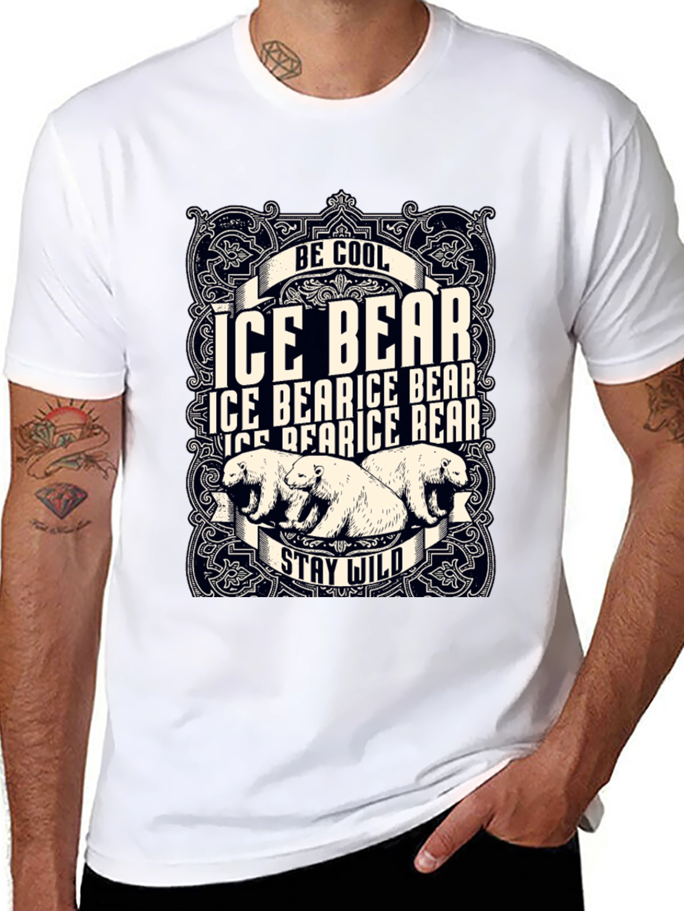 Cool Ice Bear Graphic T-Shirt