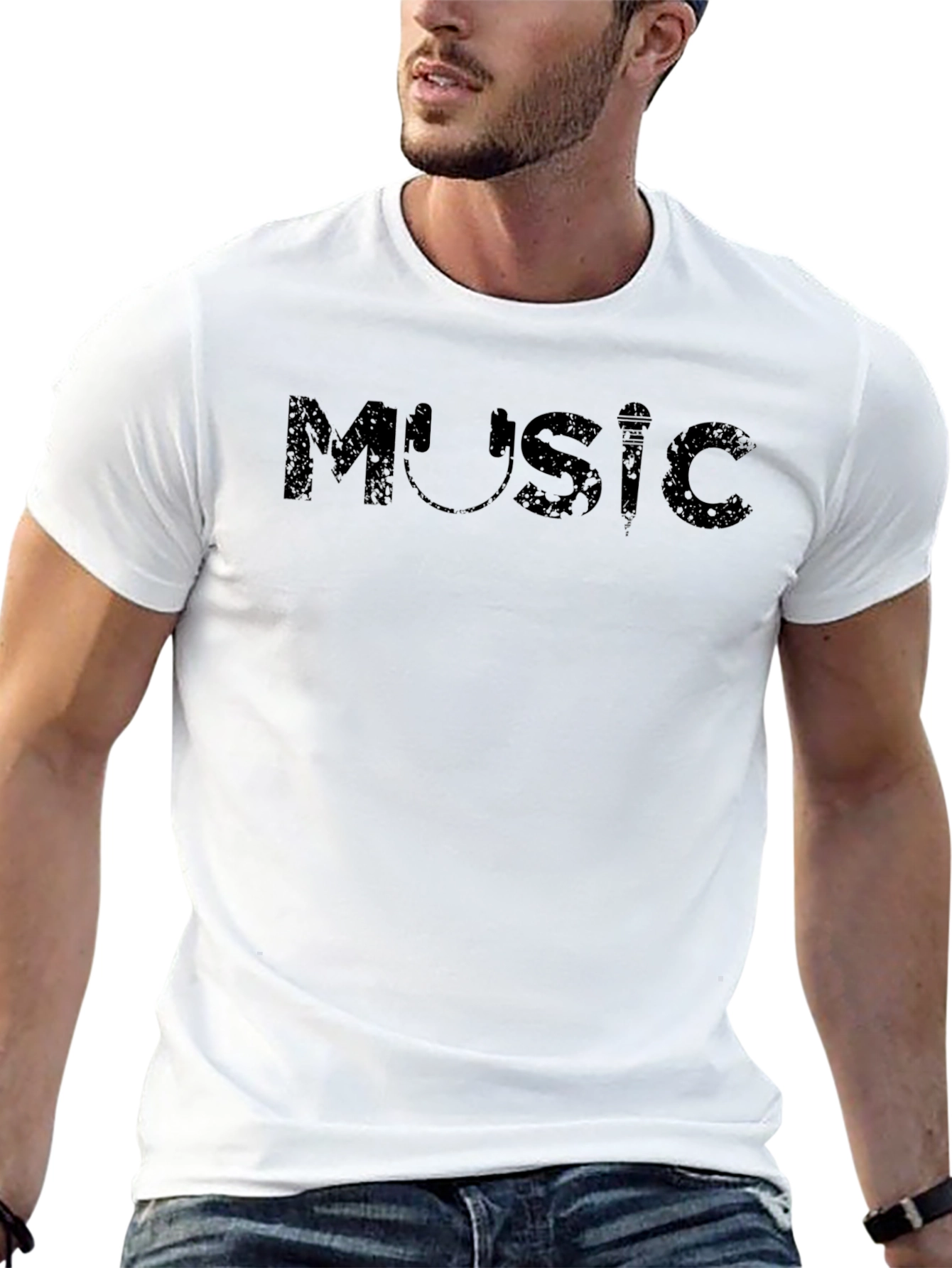 Black Music Graphic Tee Shirt