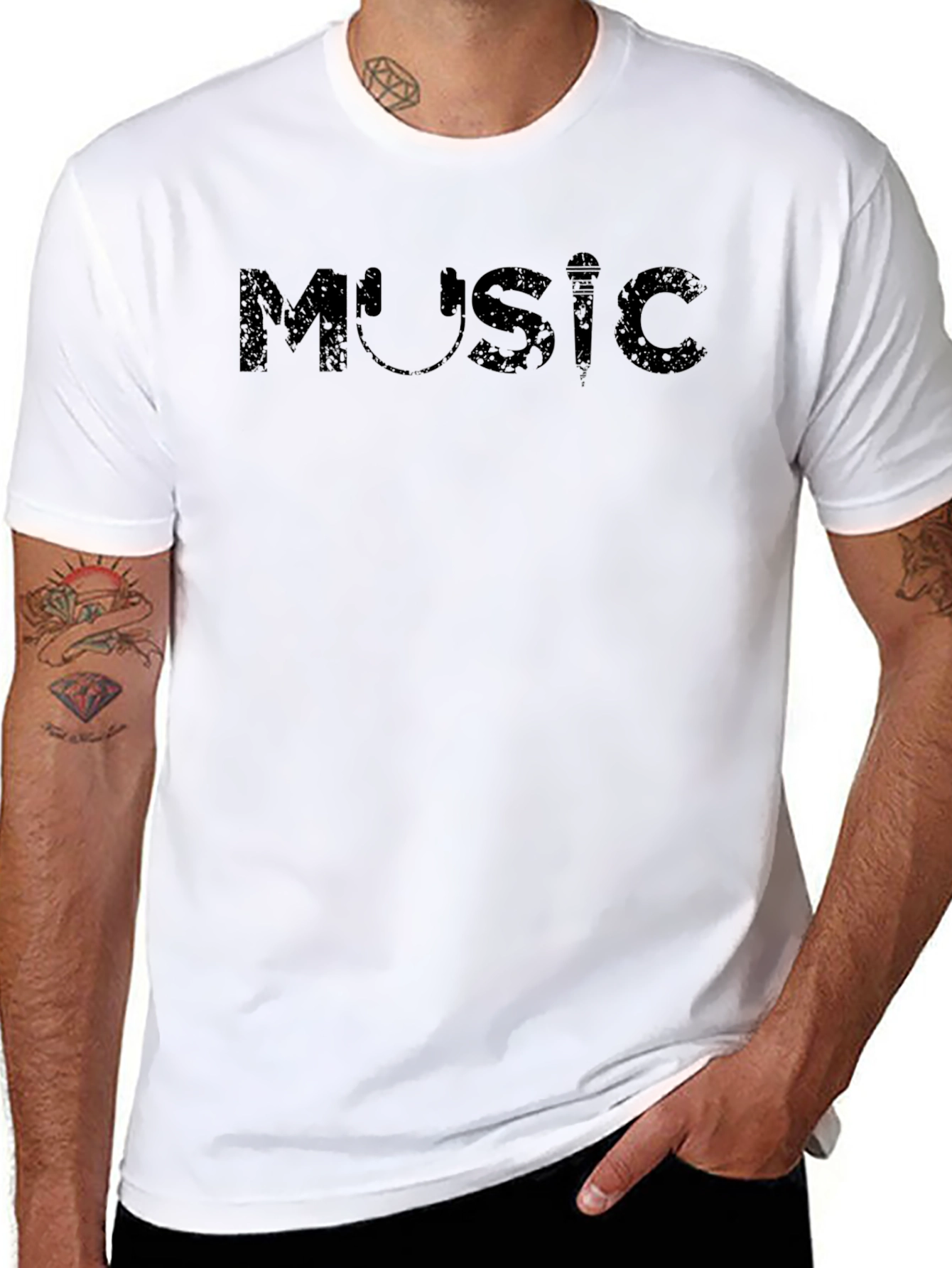 Black Music Graphic Tee Shirt