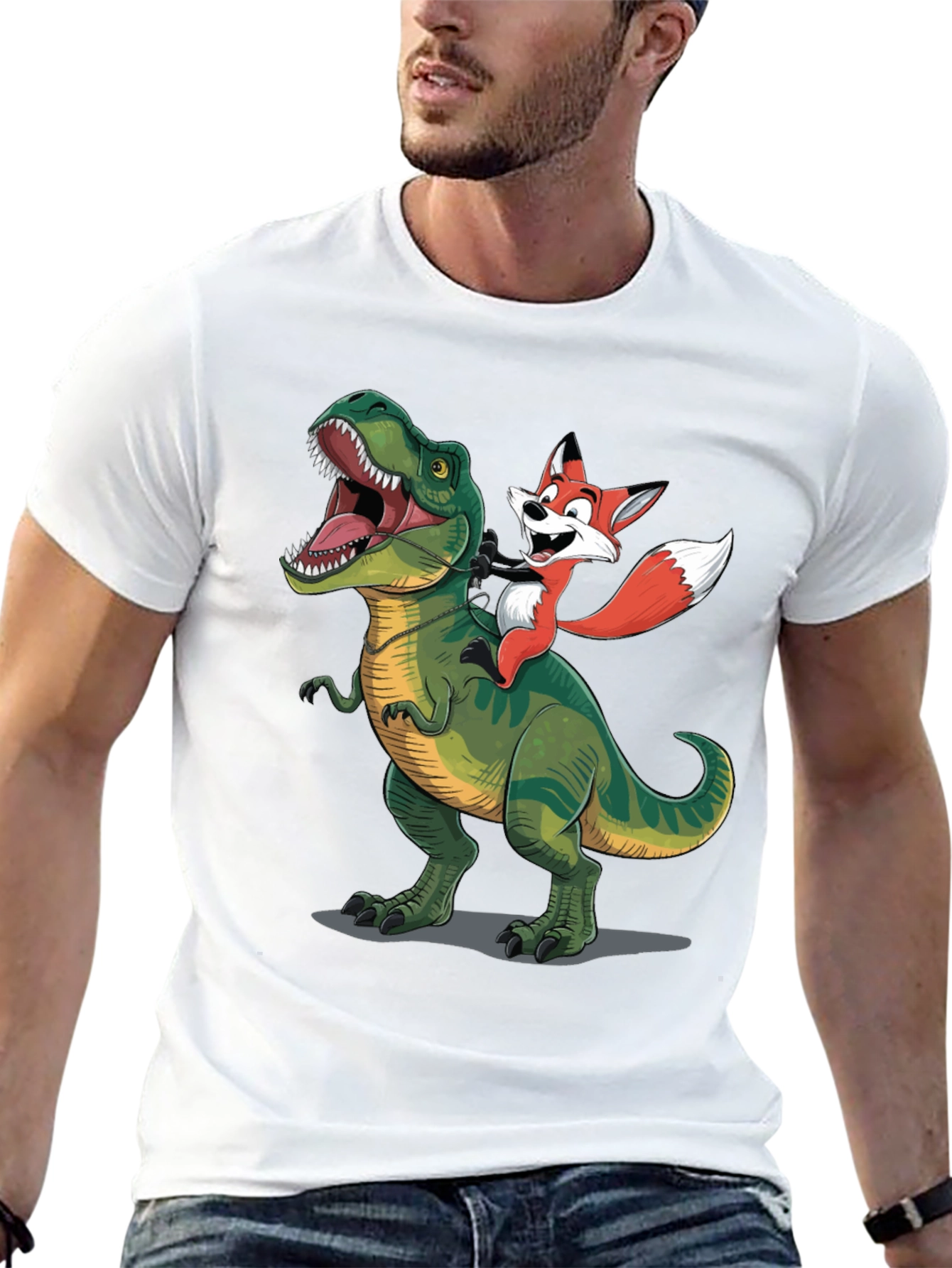 Dino and Fox Graphic Tee
