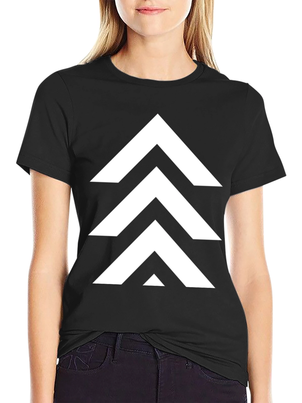 Arrow Stack Graphic Tee - Black