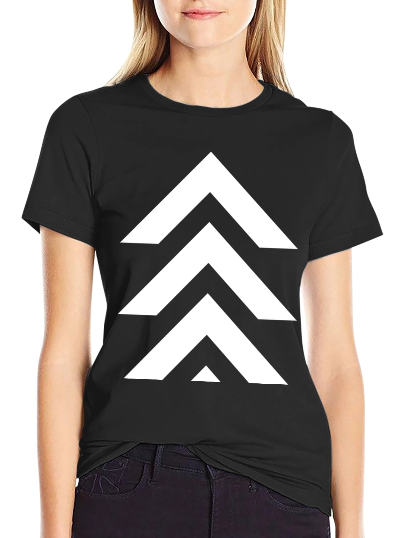 Arrow Stack Graphic Tee - Black