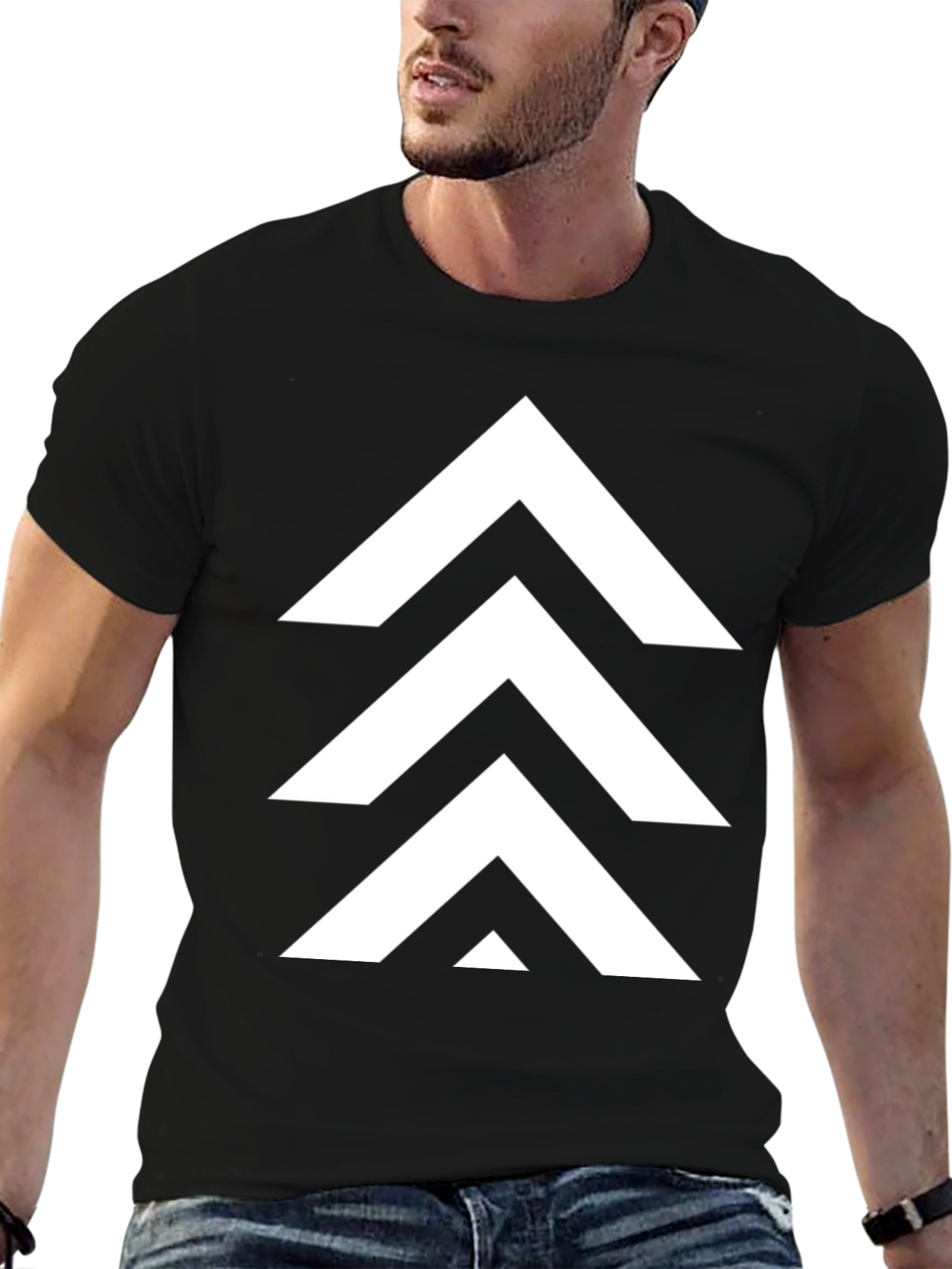 Arrow Stack Graphic Tee - Black