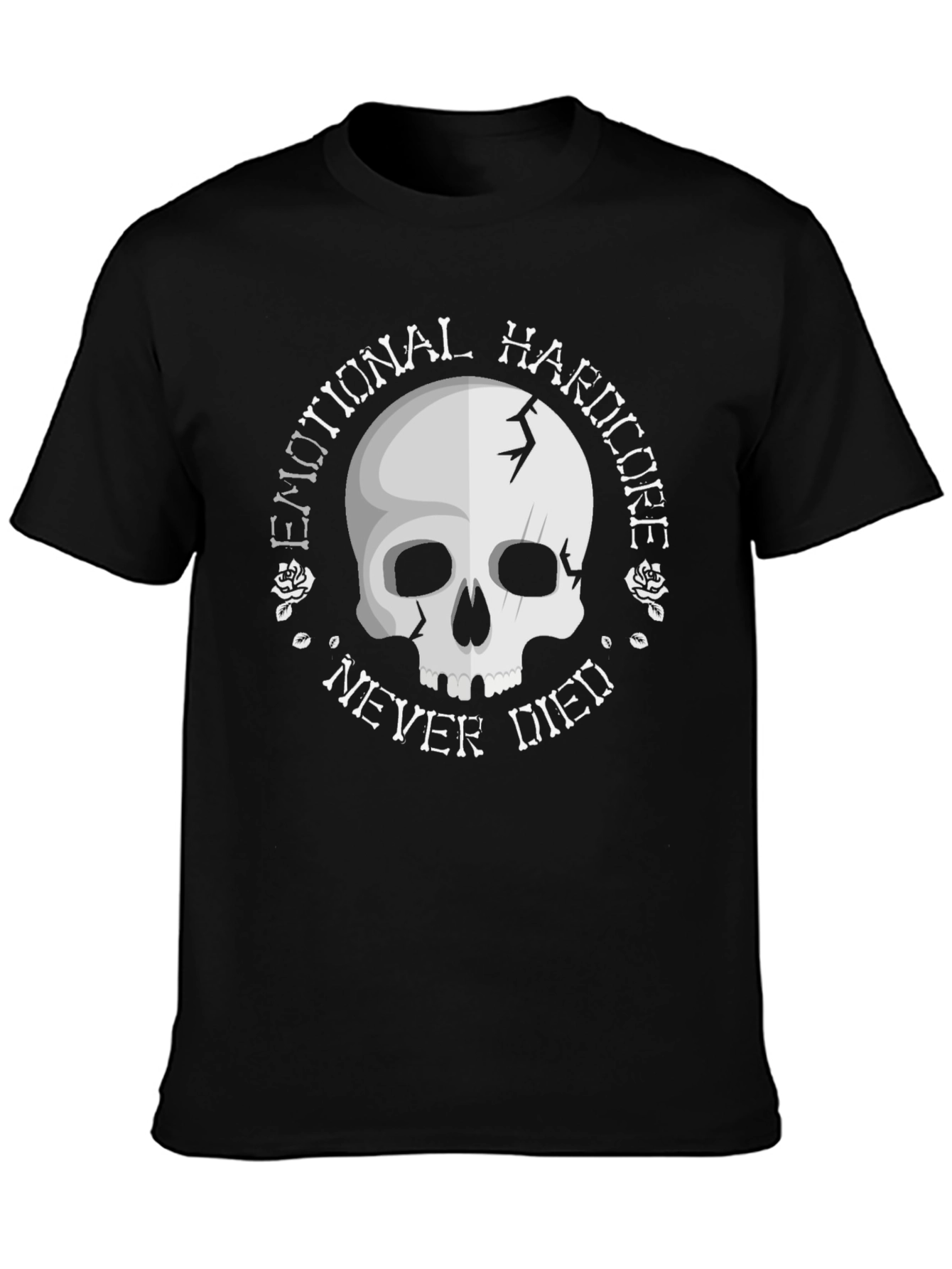 Emotional Hardcore Skull Graphic T-Shirt