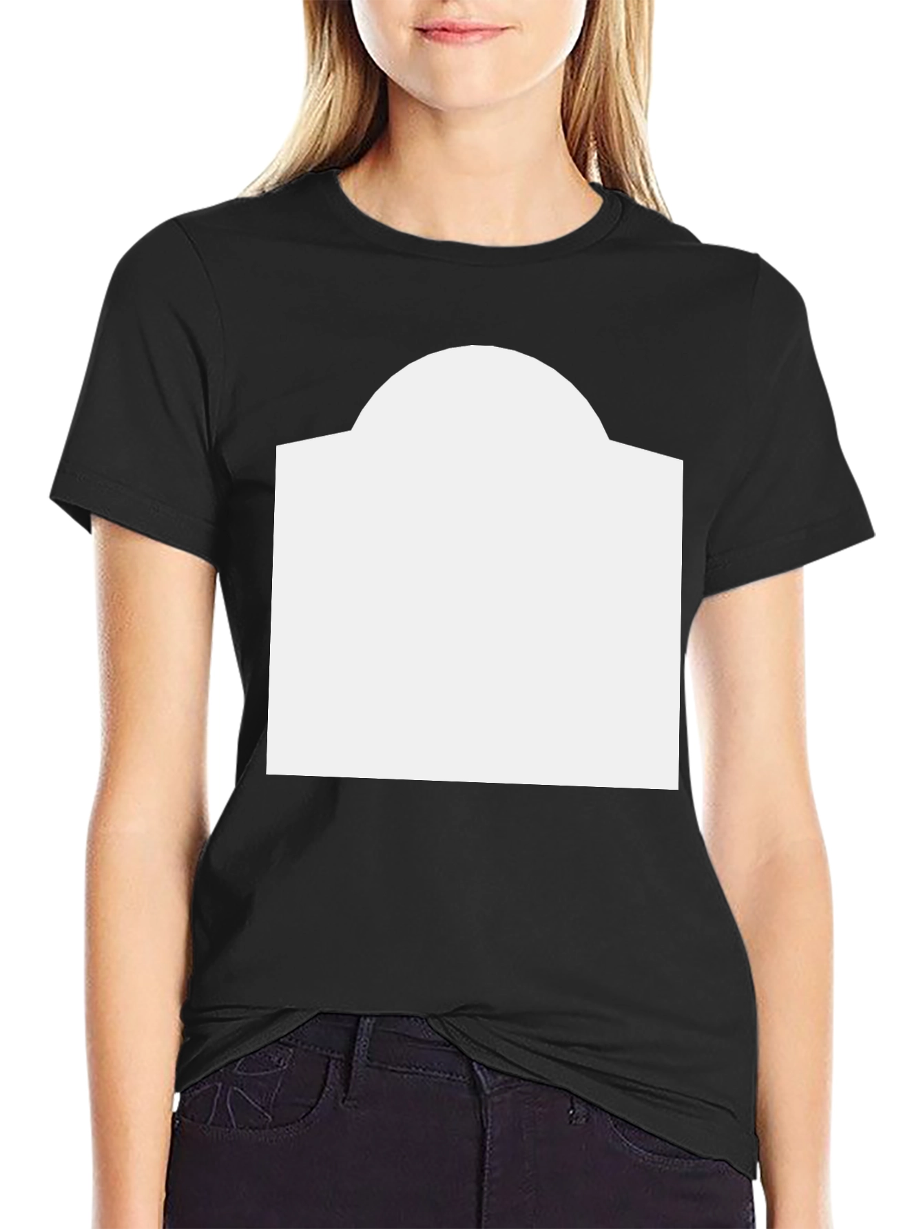 Modern Black Tee with Customizable Graphic Space