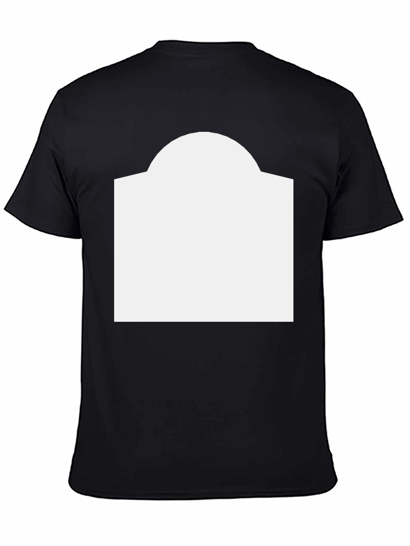 Modern Black Tee with Customizable Graphic Space