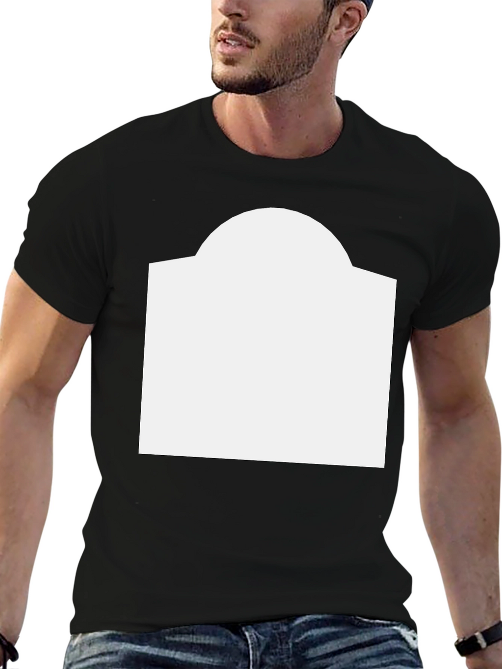 Modern Black Tee with Customizable Graphic Space