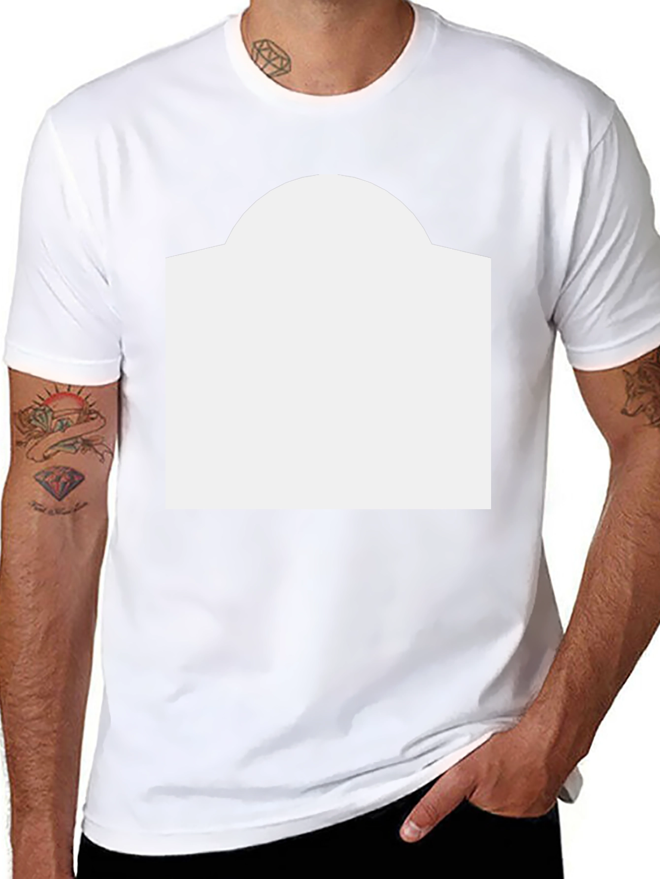 Modern Black Tee with Customizable Graphic Space