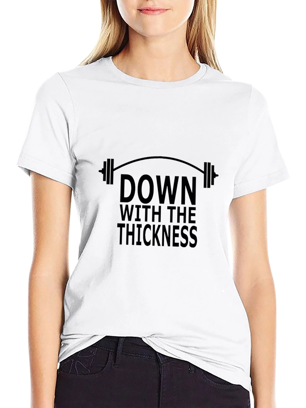 Down With The Thickness Black Graphic T-Shirt