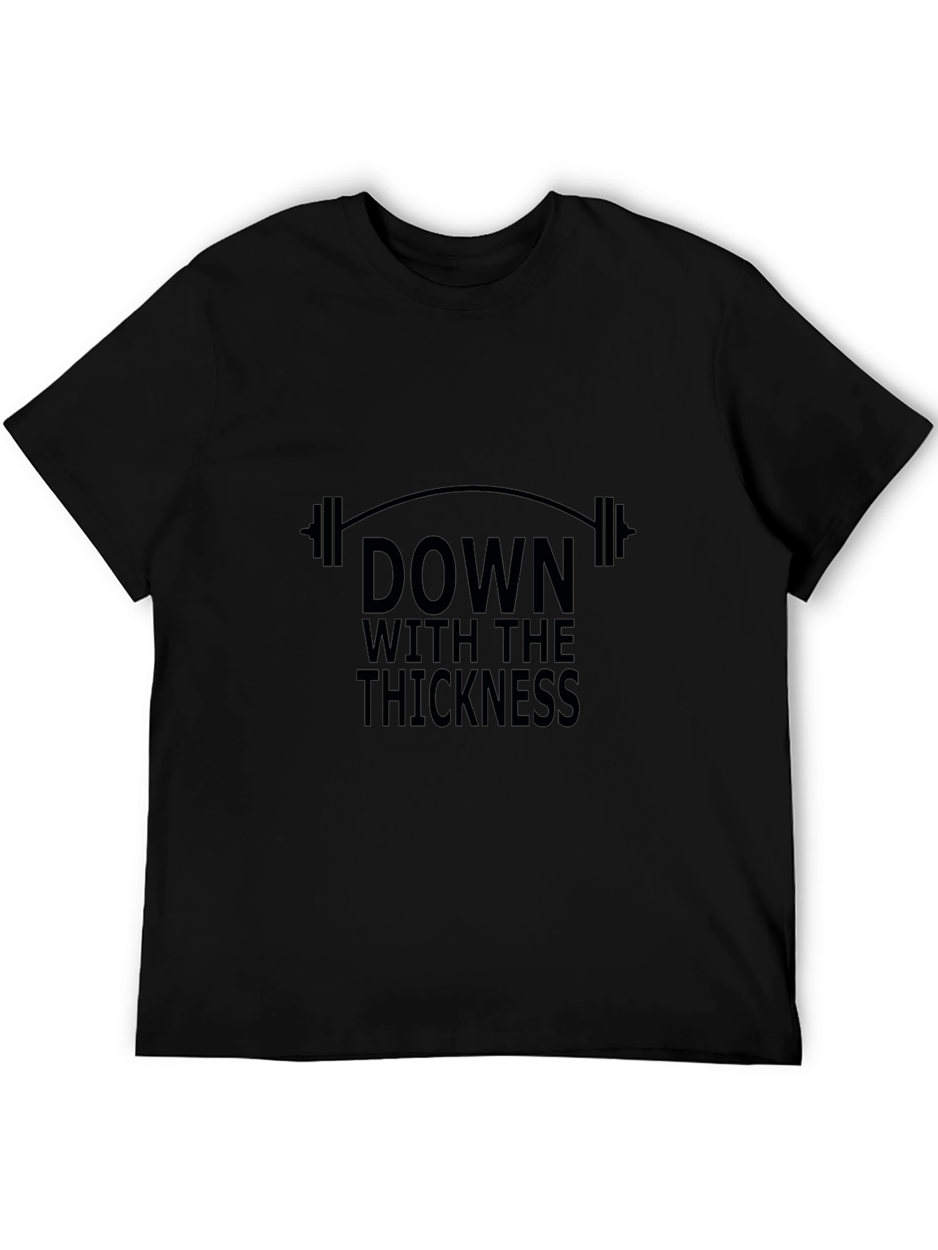 Down With The Thickness Black Graphic T-Shirt