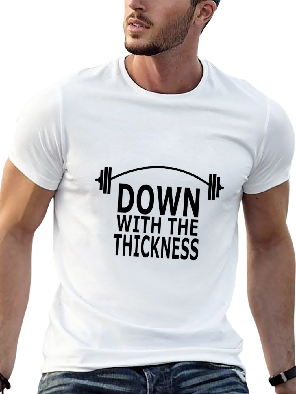 Down With The Thickness Black Graphic T-Shirt