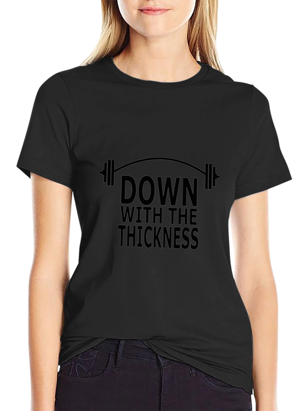 Down With The Thickness Black Graphic T-Shirt