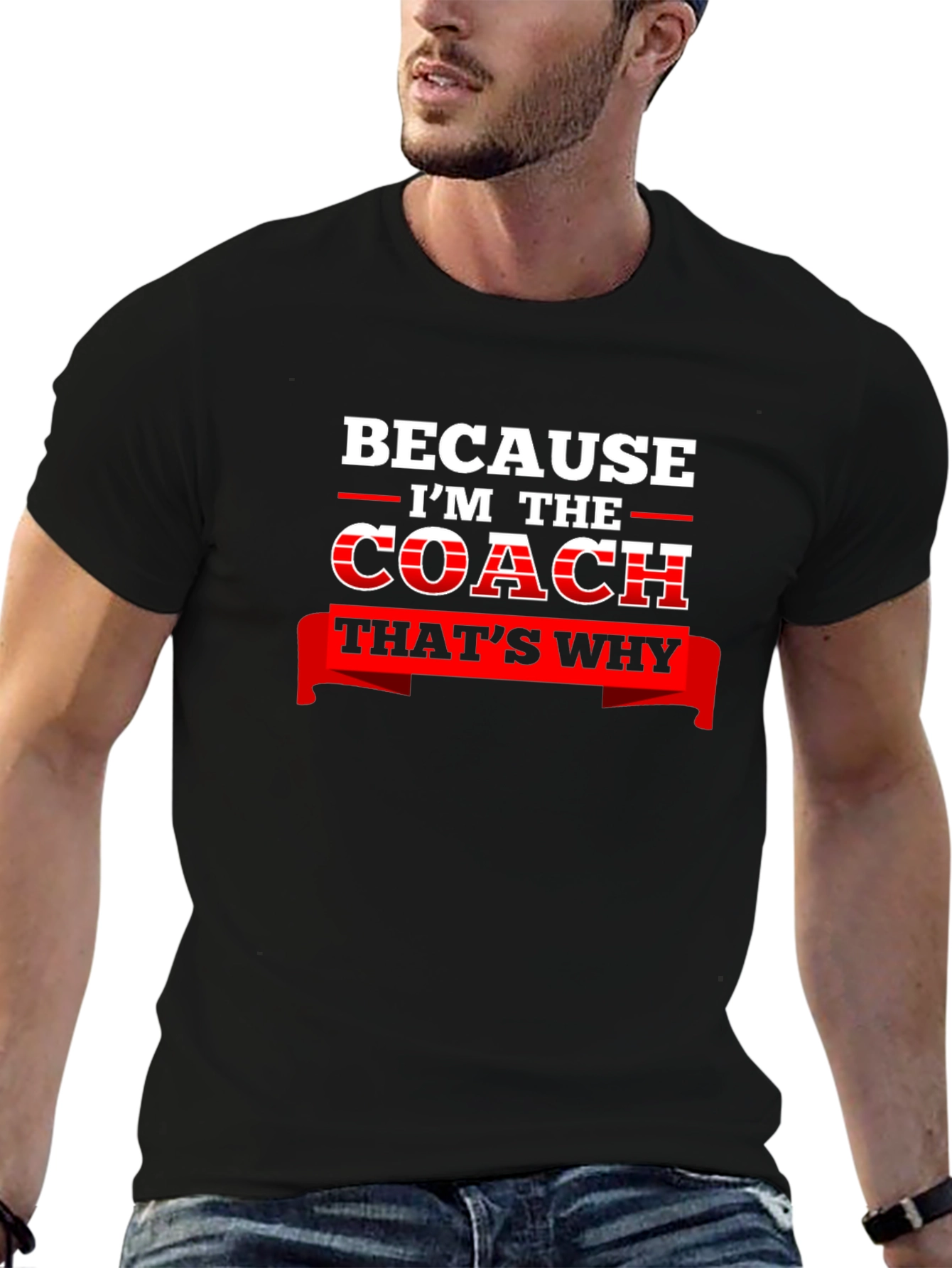Coach Black T-Shirt - Because Im the Coach