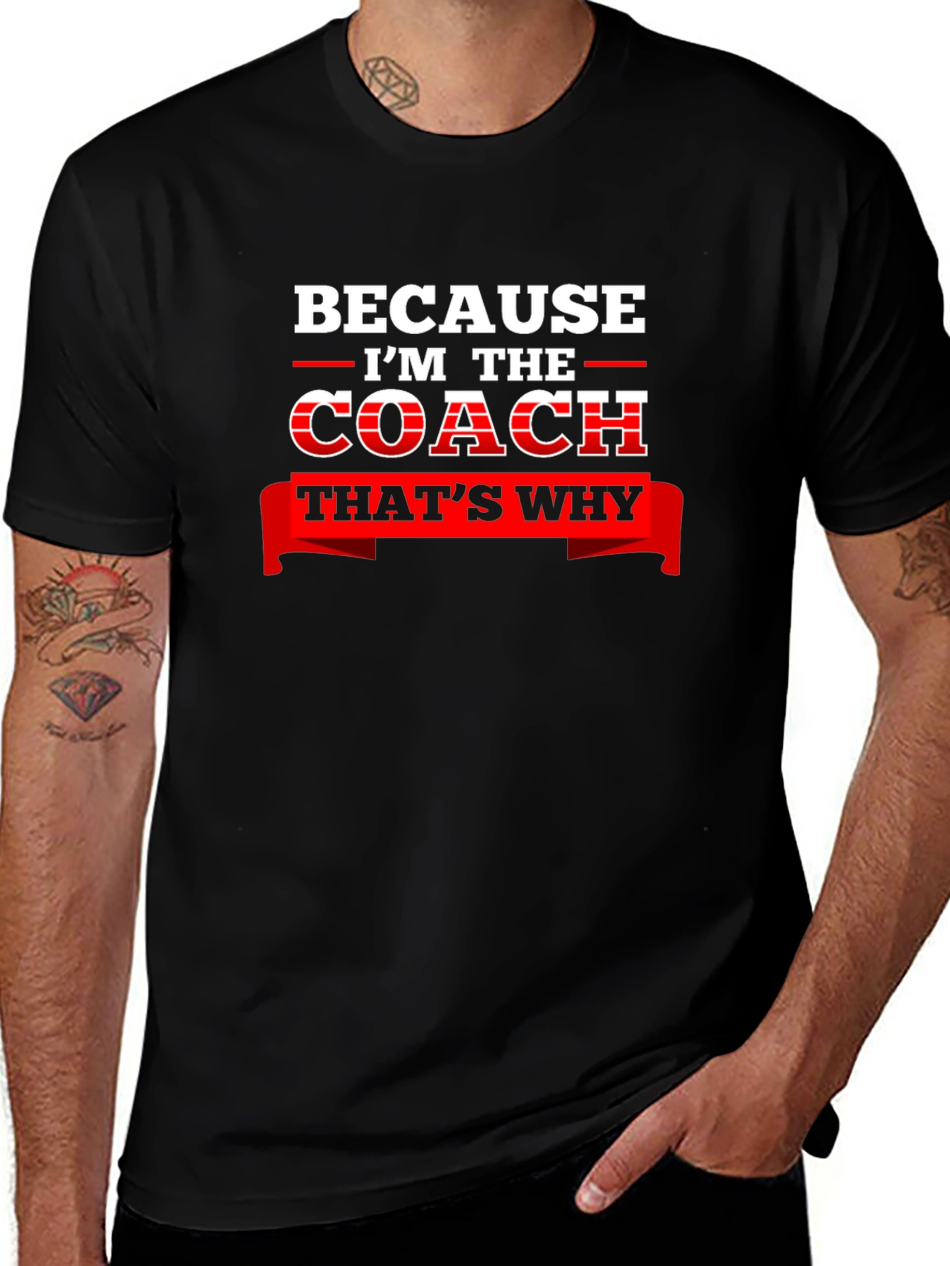 Coach Black T-Shirt - Because Im the Coach
