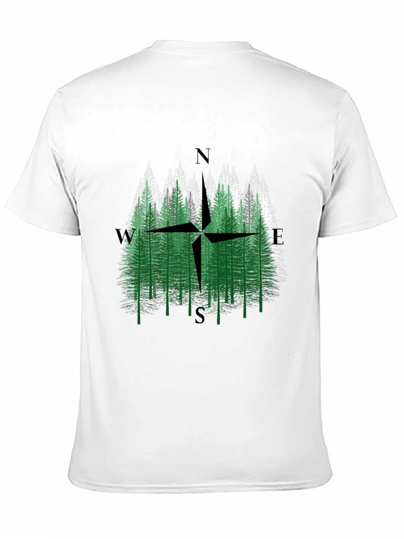 Nature Compass Graphic Tee - Unisex Black T-Shirt