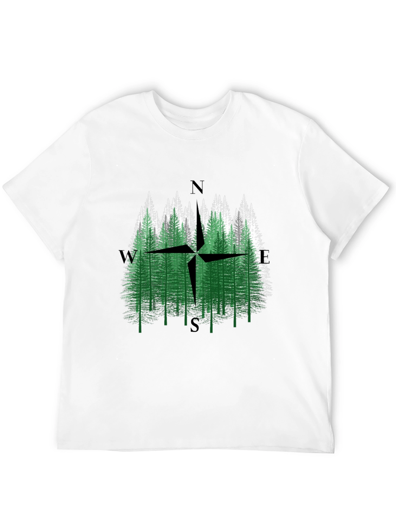 Nature Compass Graphic Tee - Unisex Black T-Shirt