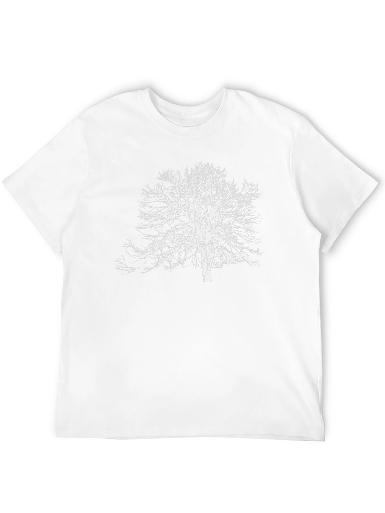 Bare Tree Graphic Tee - Black Cotton T-Shirt