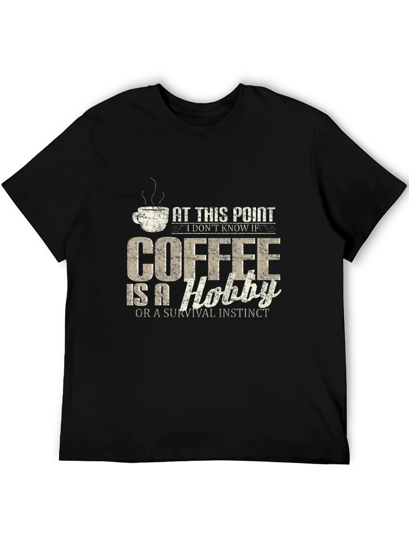 Coffee Hobby T-Shirt - Mens Black Tee