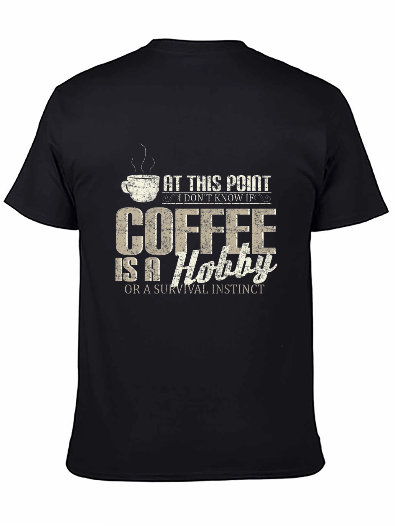 Coffee Hobby T-Shirt - Mens Black Tee