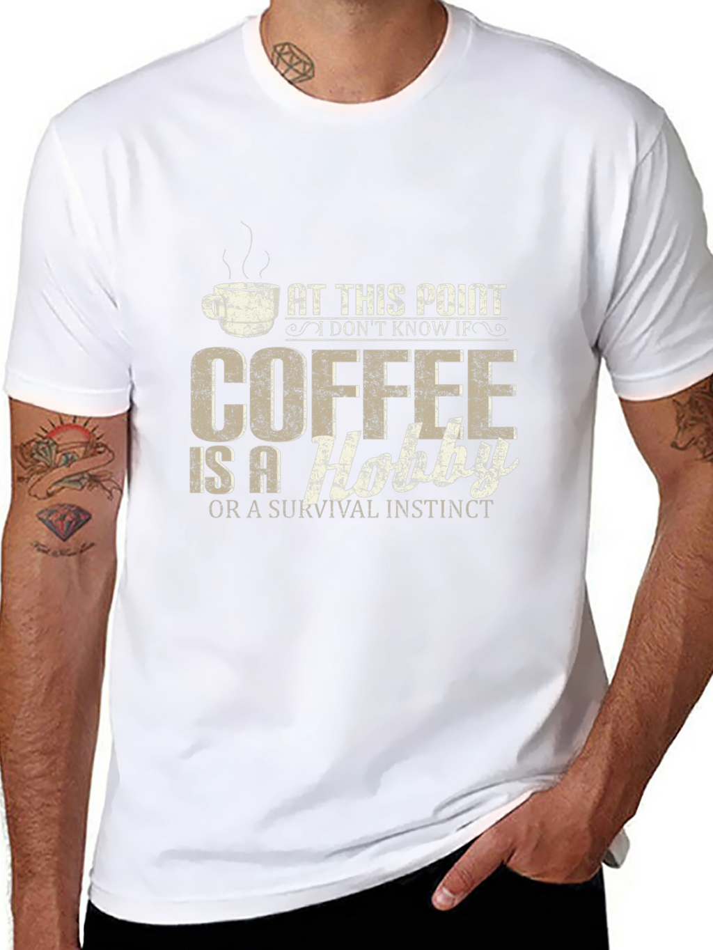 Coffee Hobby T-Shirt - Mens Black Tee