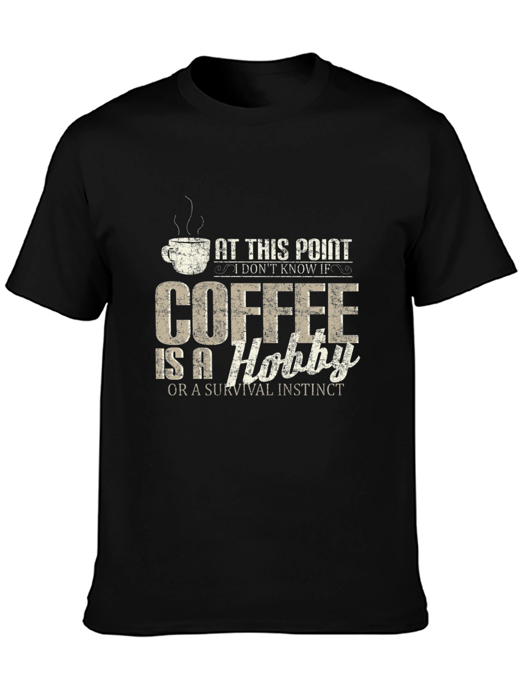 Coffee Hobby T-Shirt - Mens Black Tee