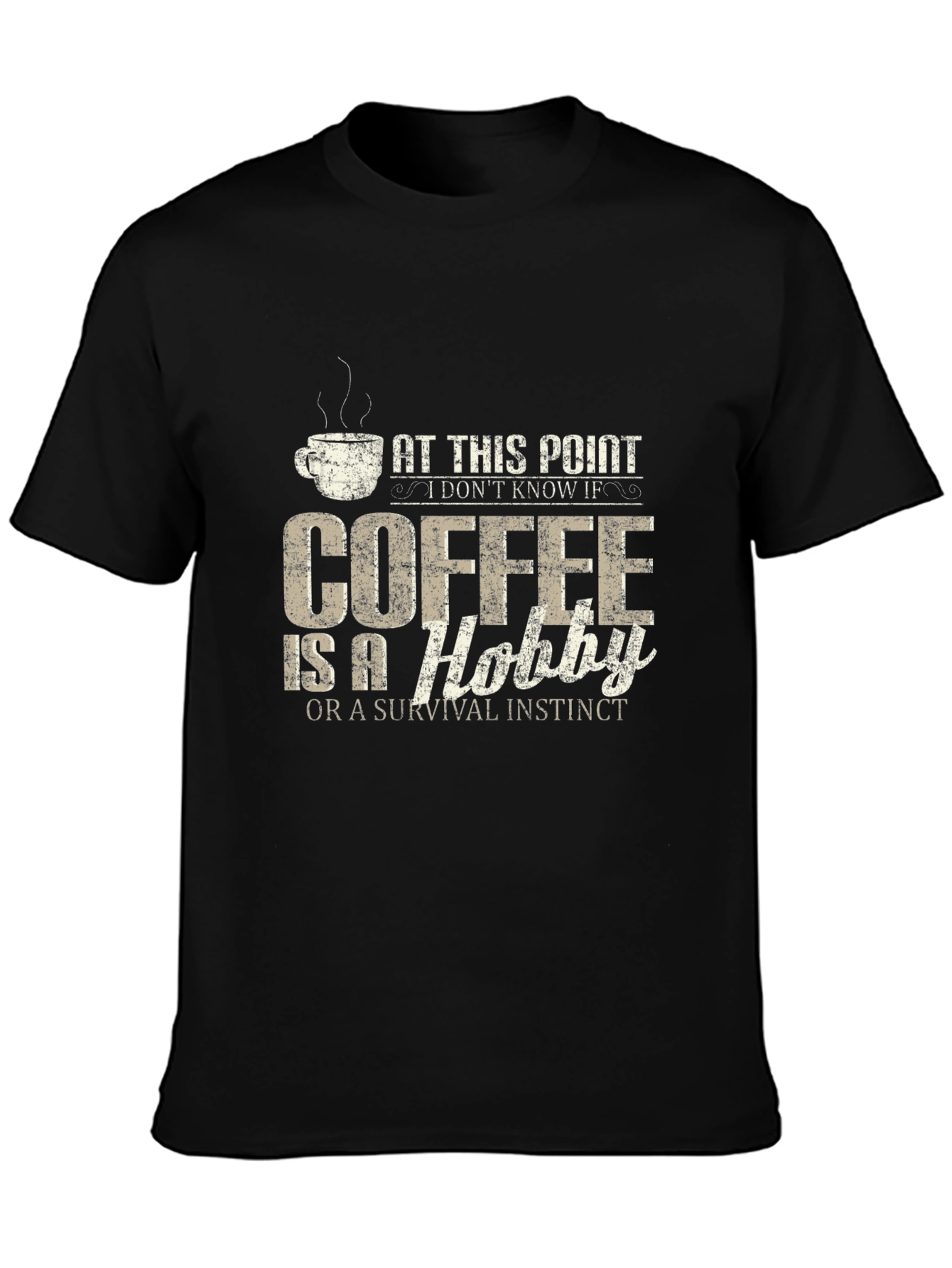 Coffee Hobby T-Shirt - Mens Black Tee