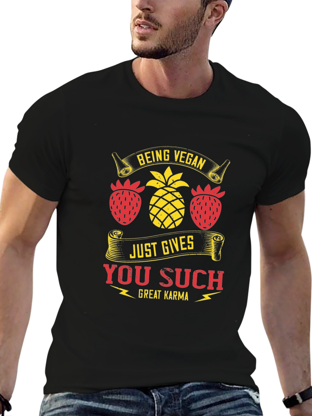 Vegan Karma T-Shirt - Fruit Design