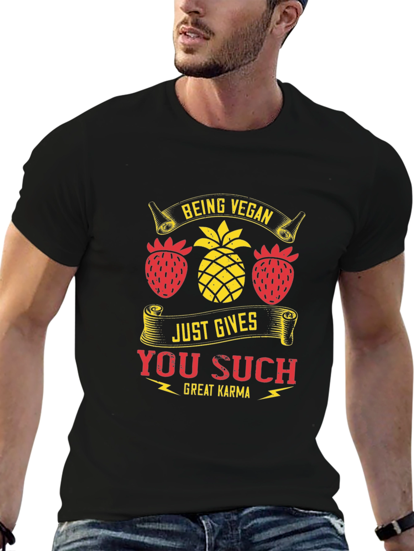 Vegan Karma T-Shirt - Fruit Design