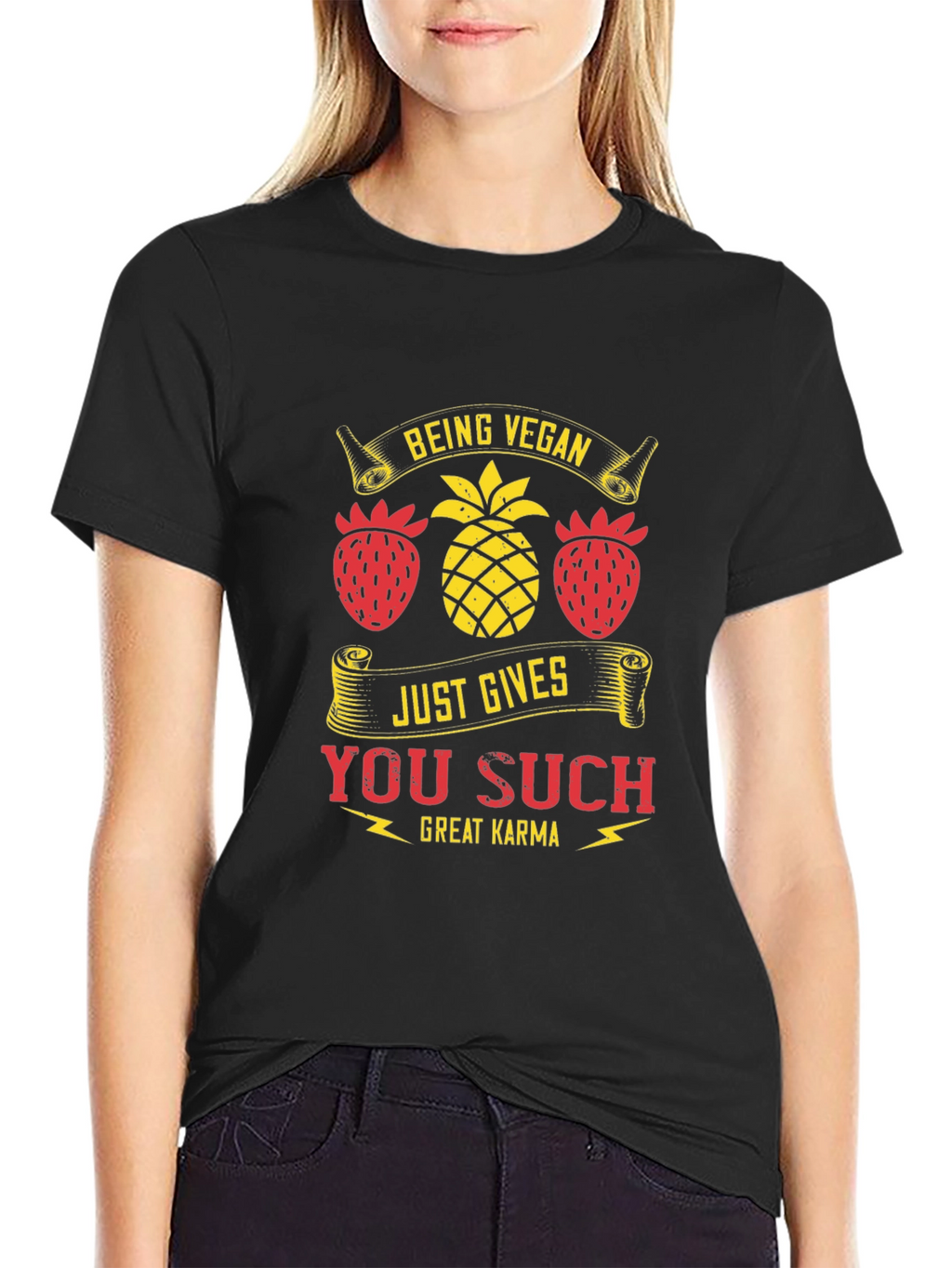 Vegan Karma T-Shirt - Fruit Design