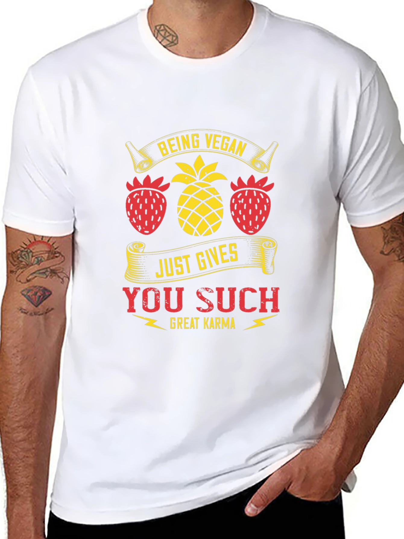 Vegan Karma T-Shirt - Fruit Design