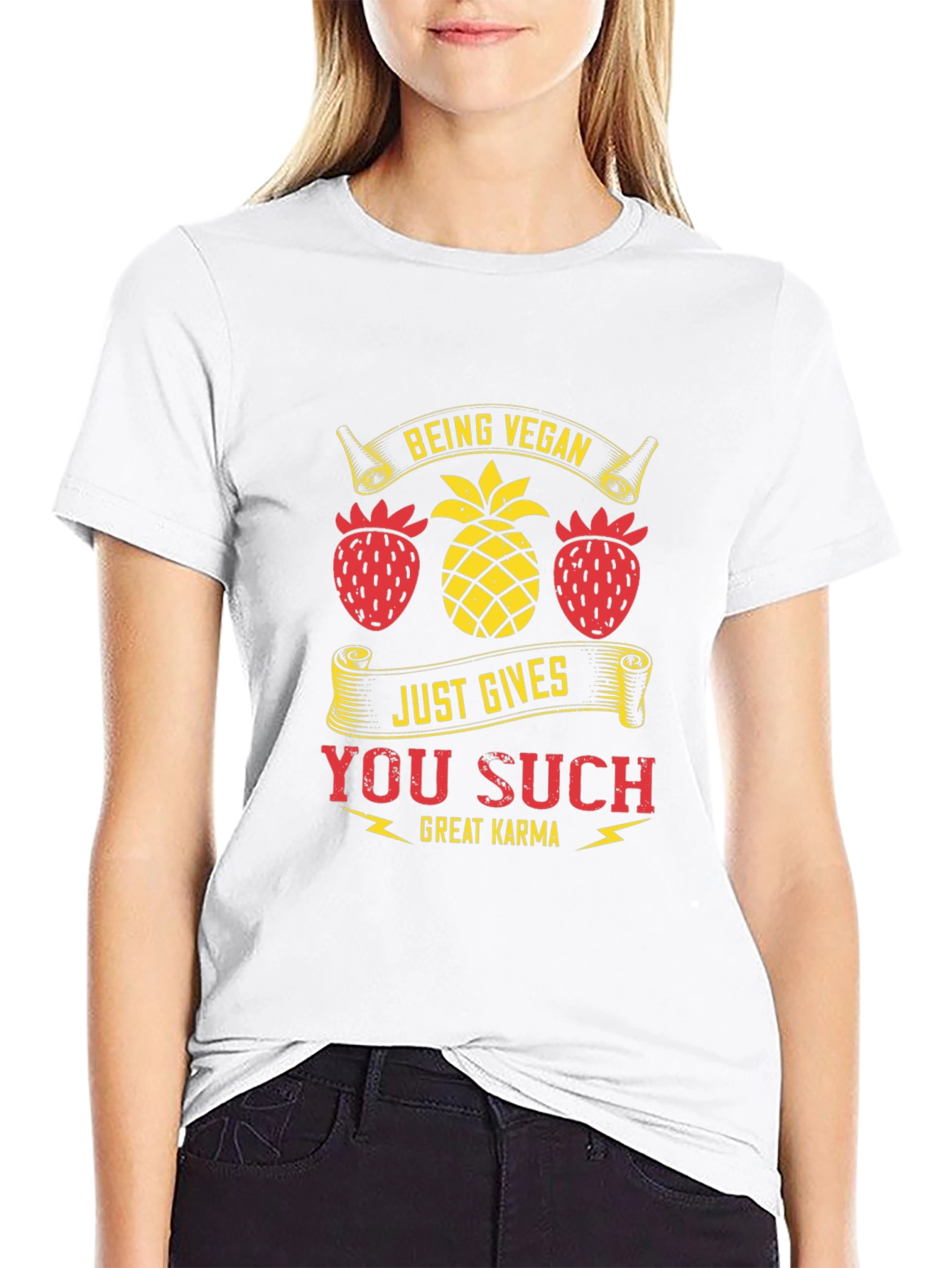 Vegan Karma T-Shirt - Fruit Design