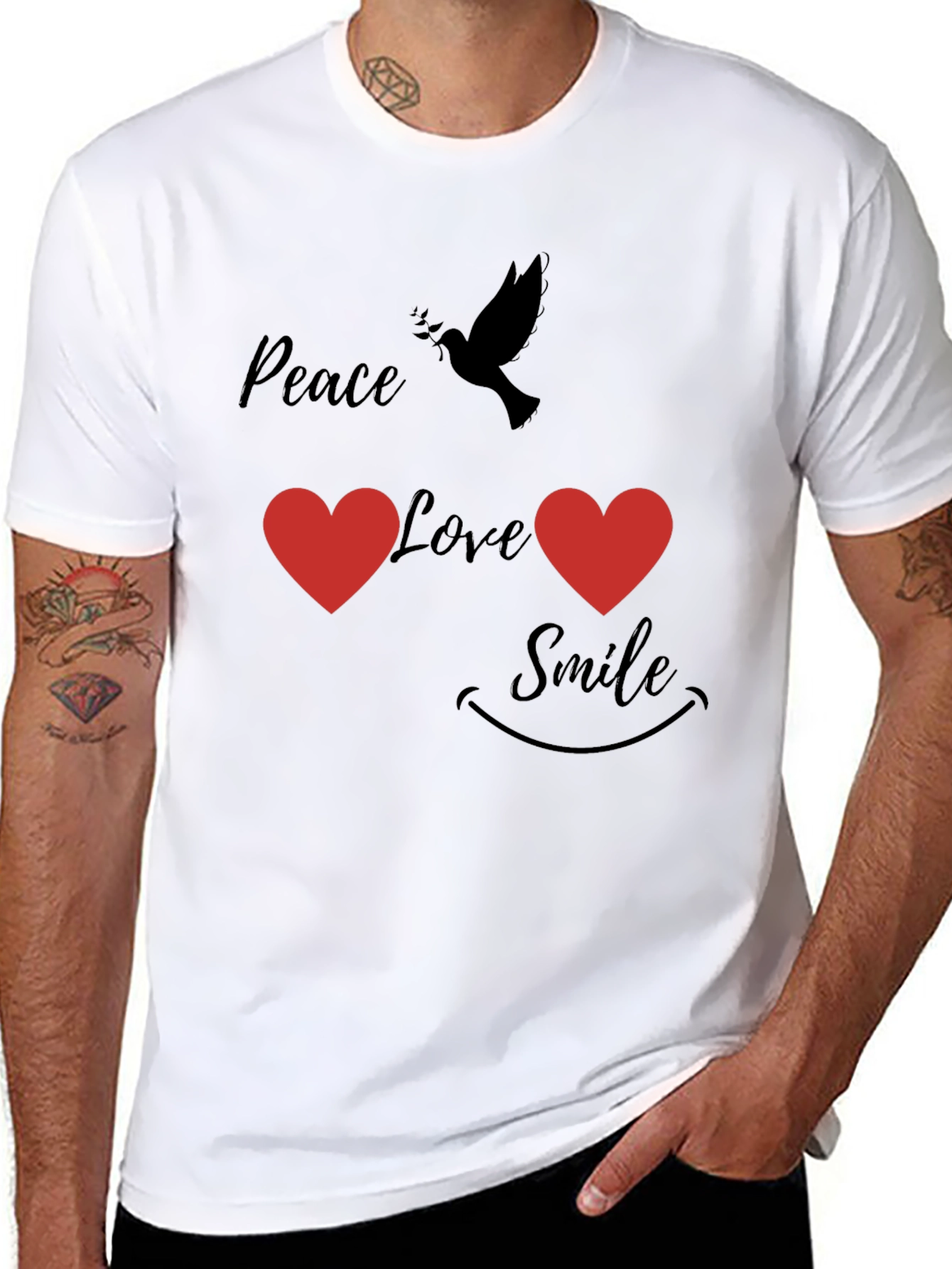Peace Love Smile Graphic Tee