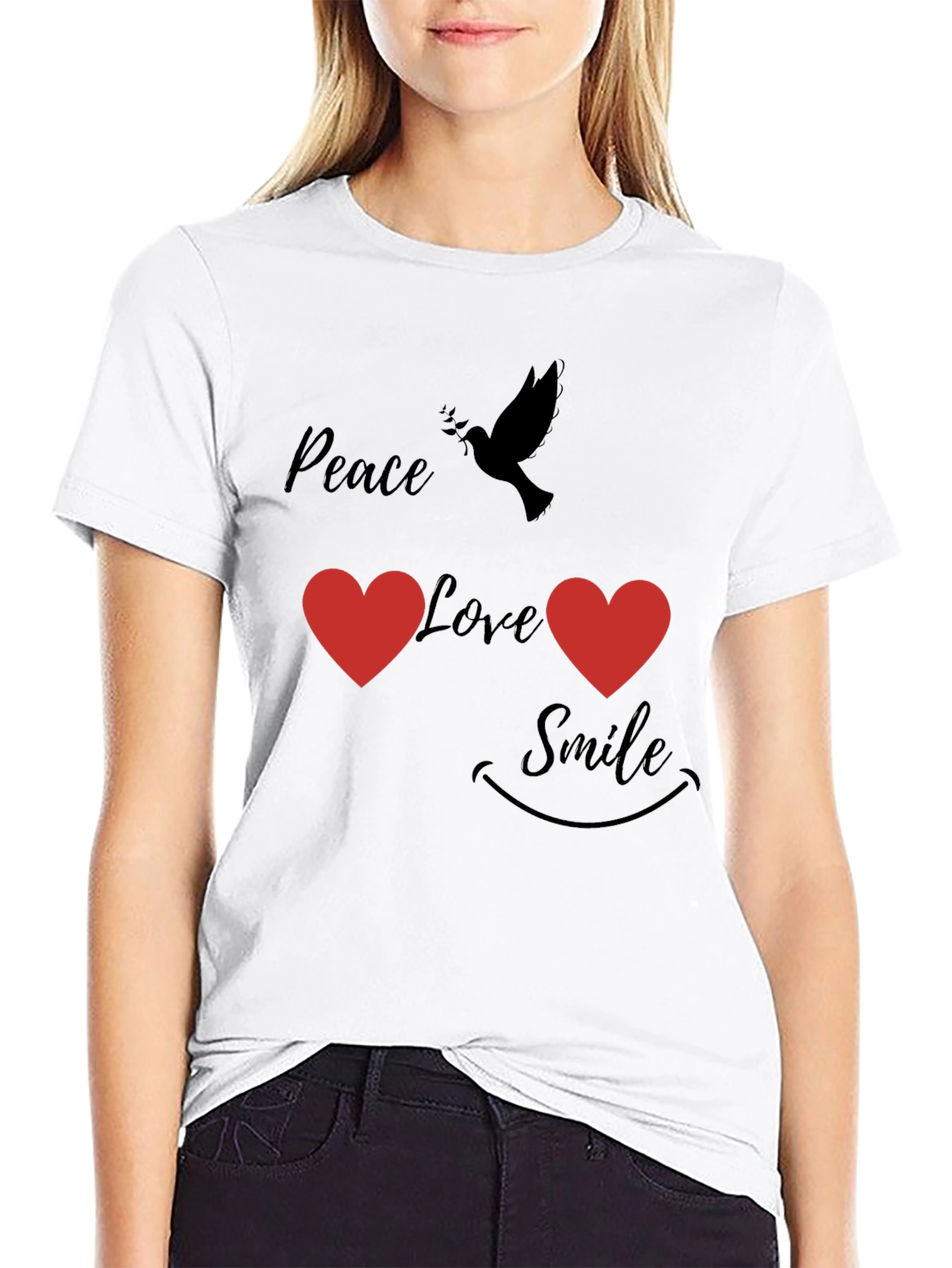 Peace Love Smile Graphic Tee