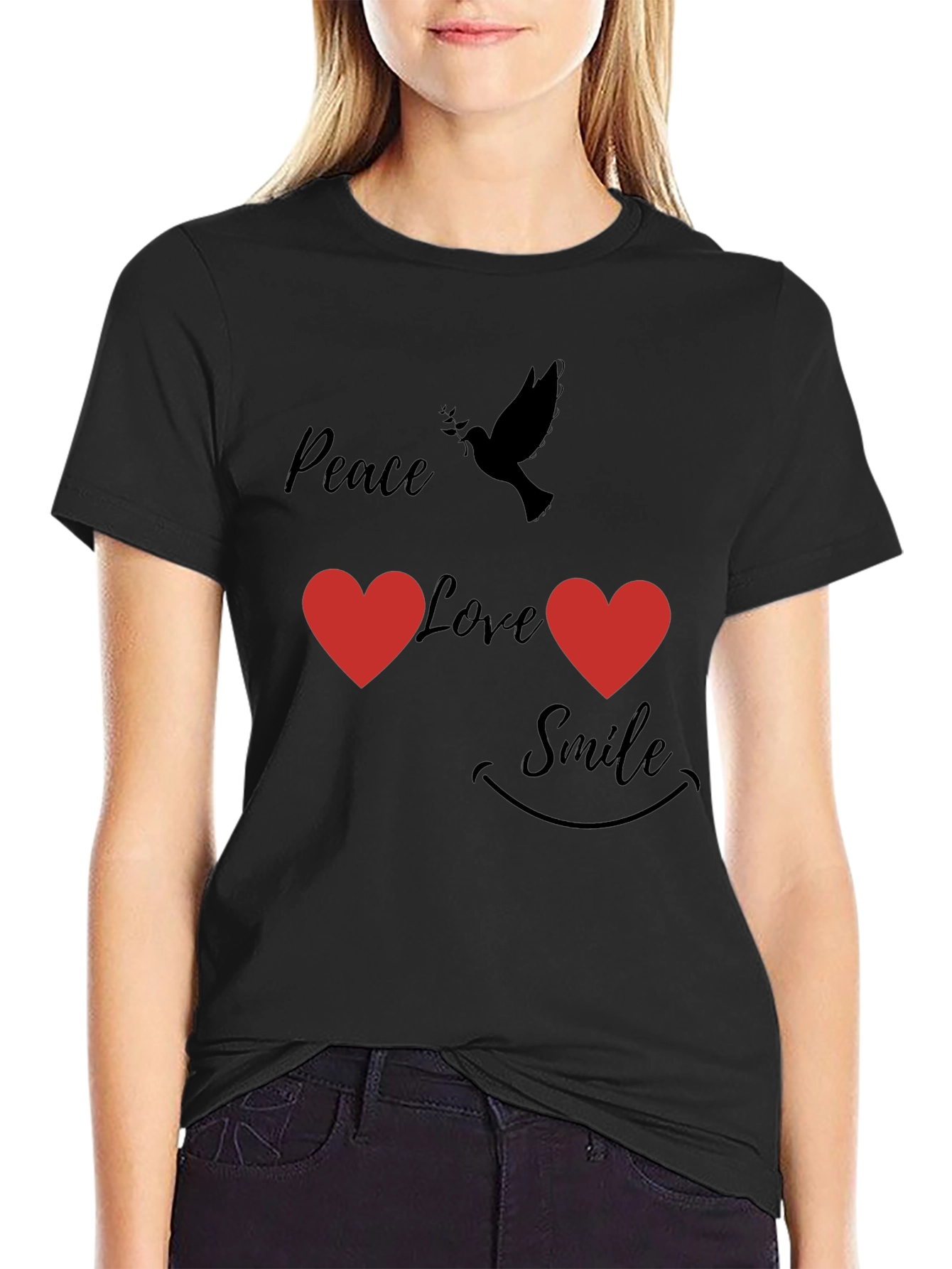 Peace Love Smile Graphic Tee