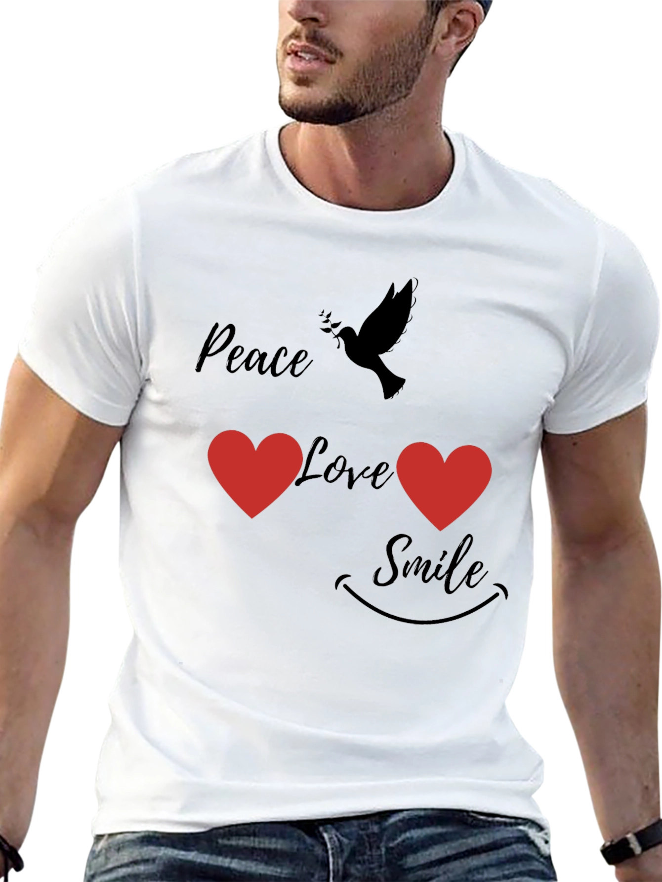 Peace Love Smile Graphic Tee
