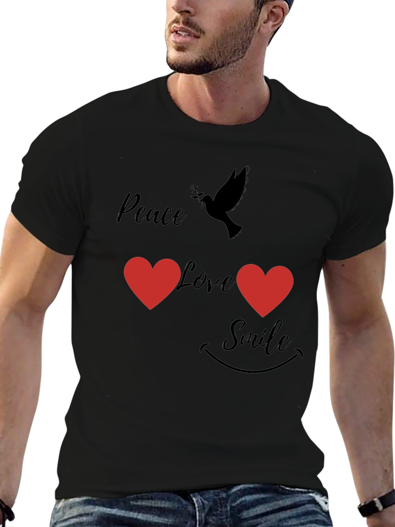Peace Love Smile Graphic Tee