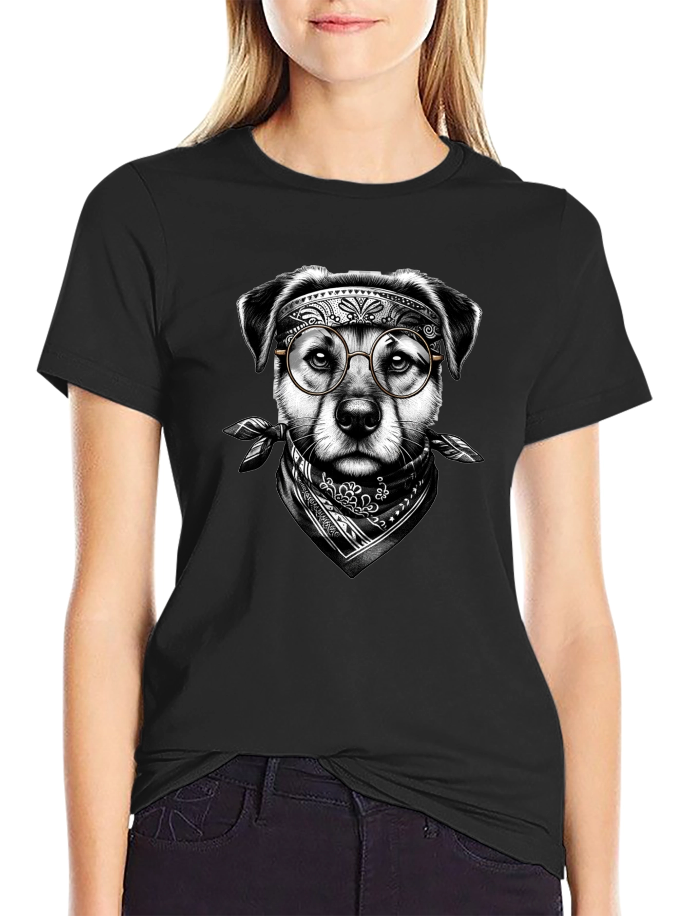 Cool Dog Graphic Tee - Unisex Black T-Shirt