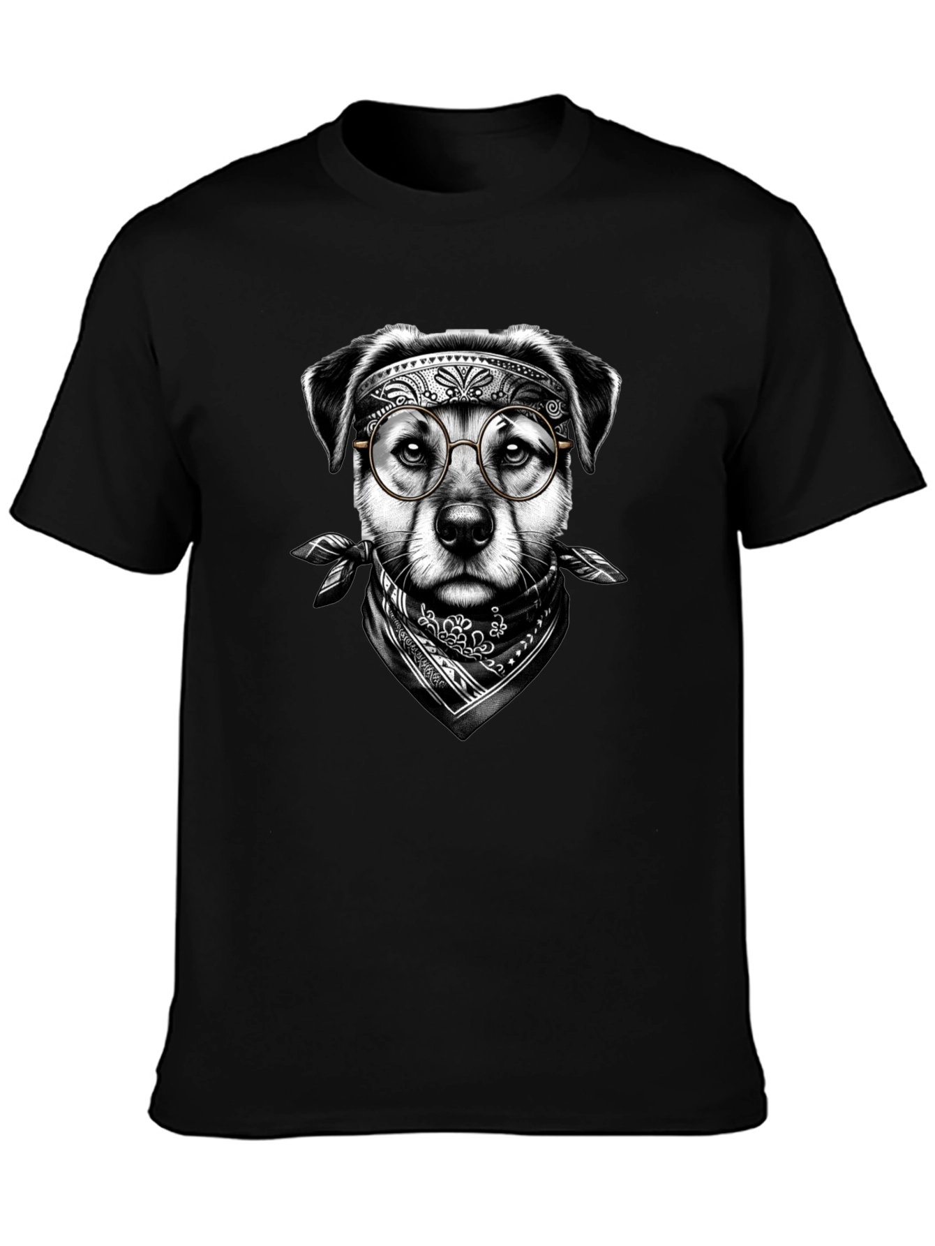 Cool Dog Graphic Tee - Unisex Black T-Shirt
