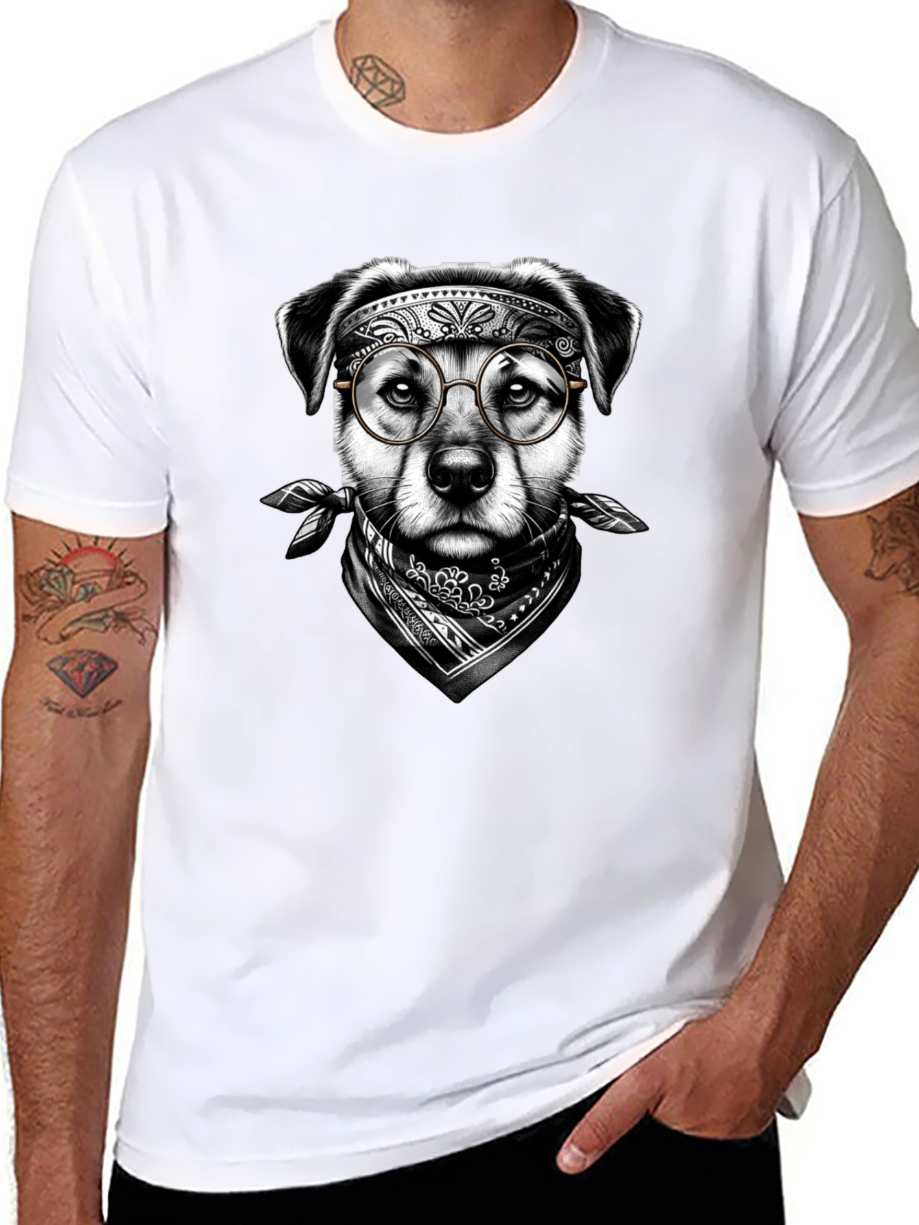 Cool Dog Graphic Tee - Unisex Black T-Shirt