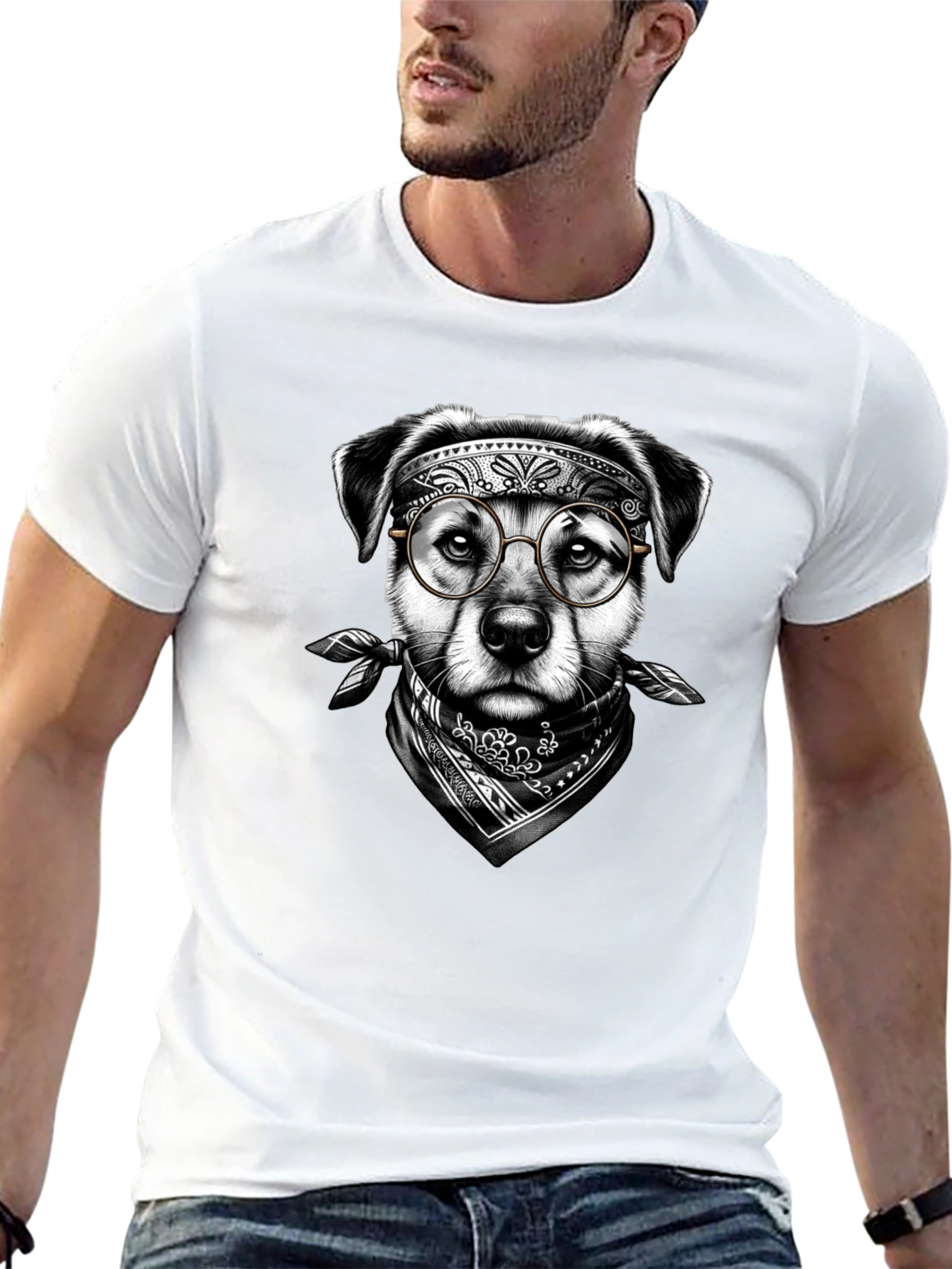 Cool Dog Graphic Tee - Unisex Black T-Shirt