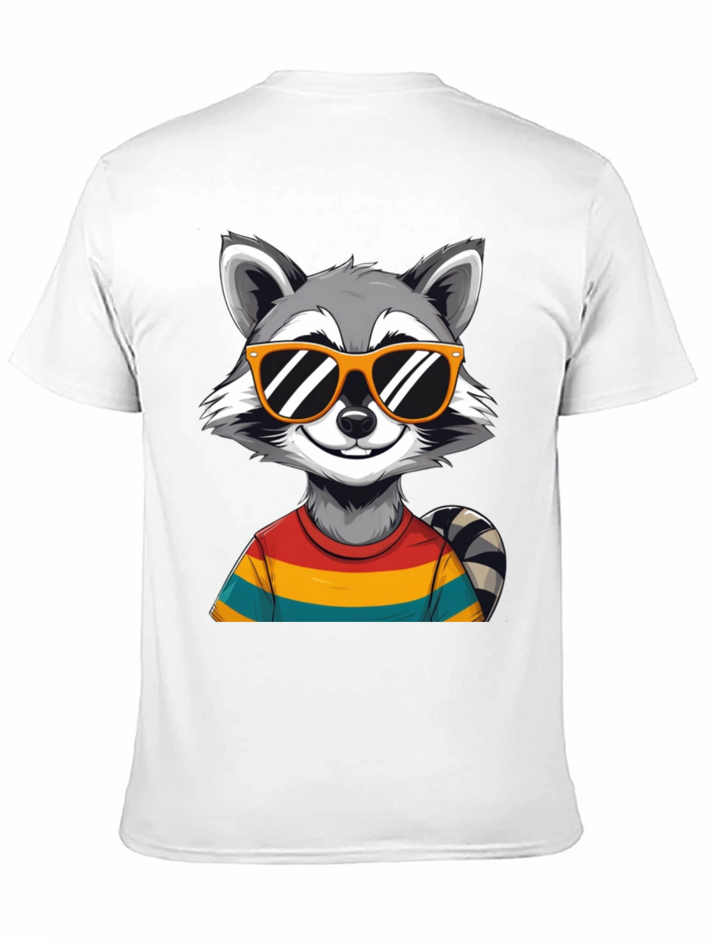 Cool Raccoon Graphic Tee - Black T-Shirt