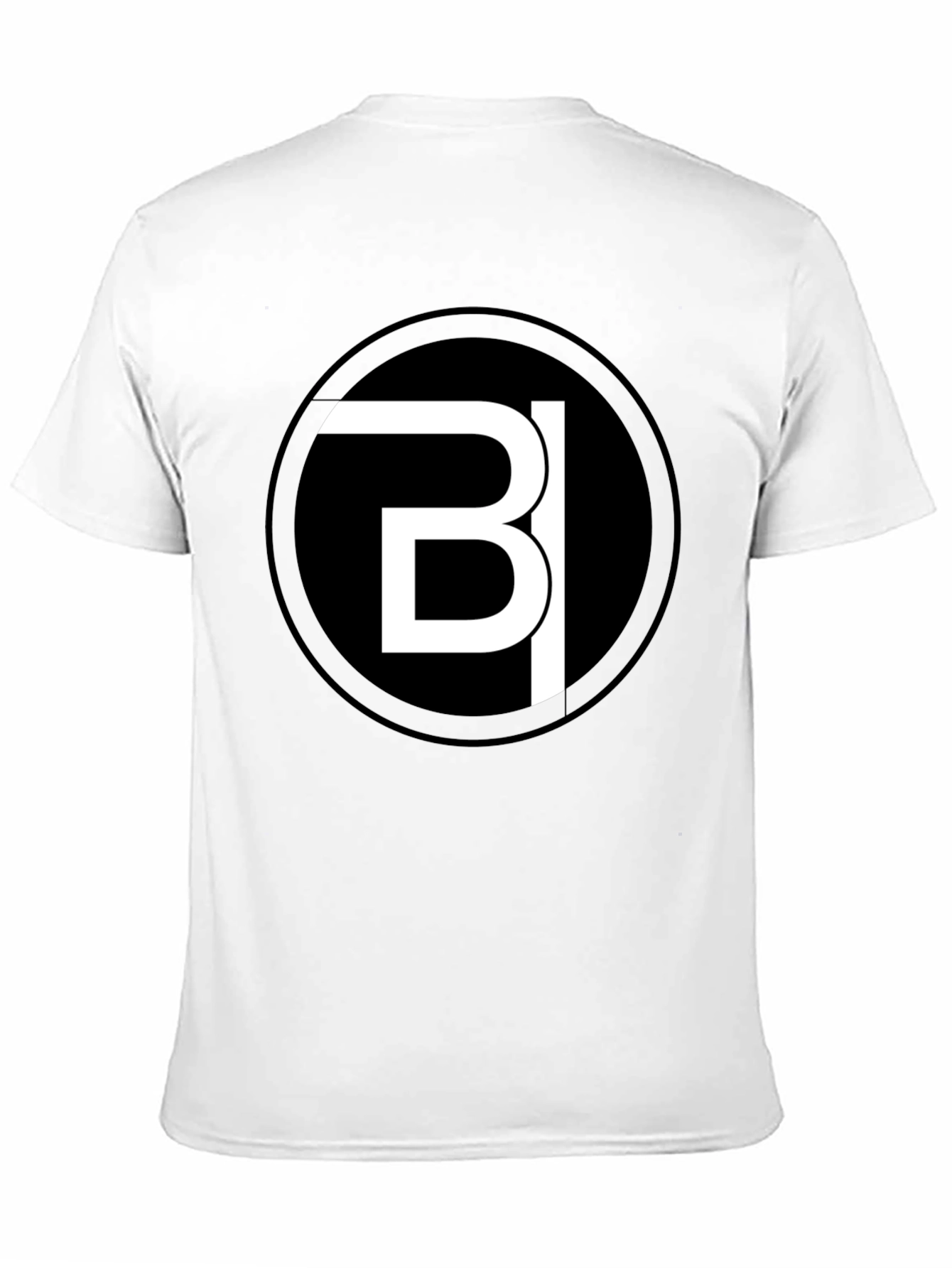 Modern Black Tee with Bold White Logo Design