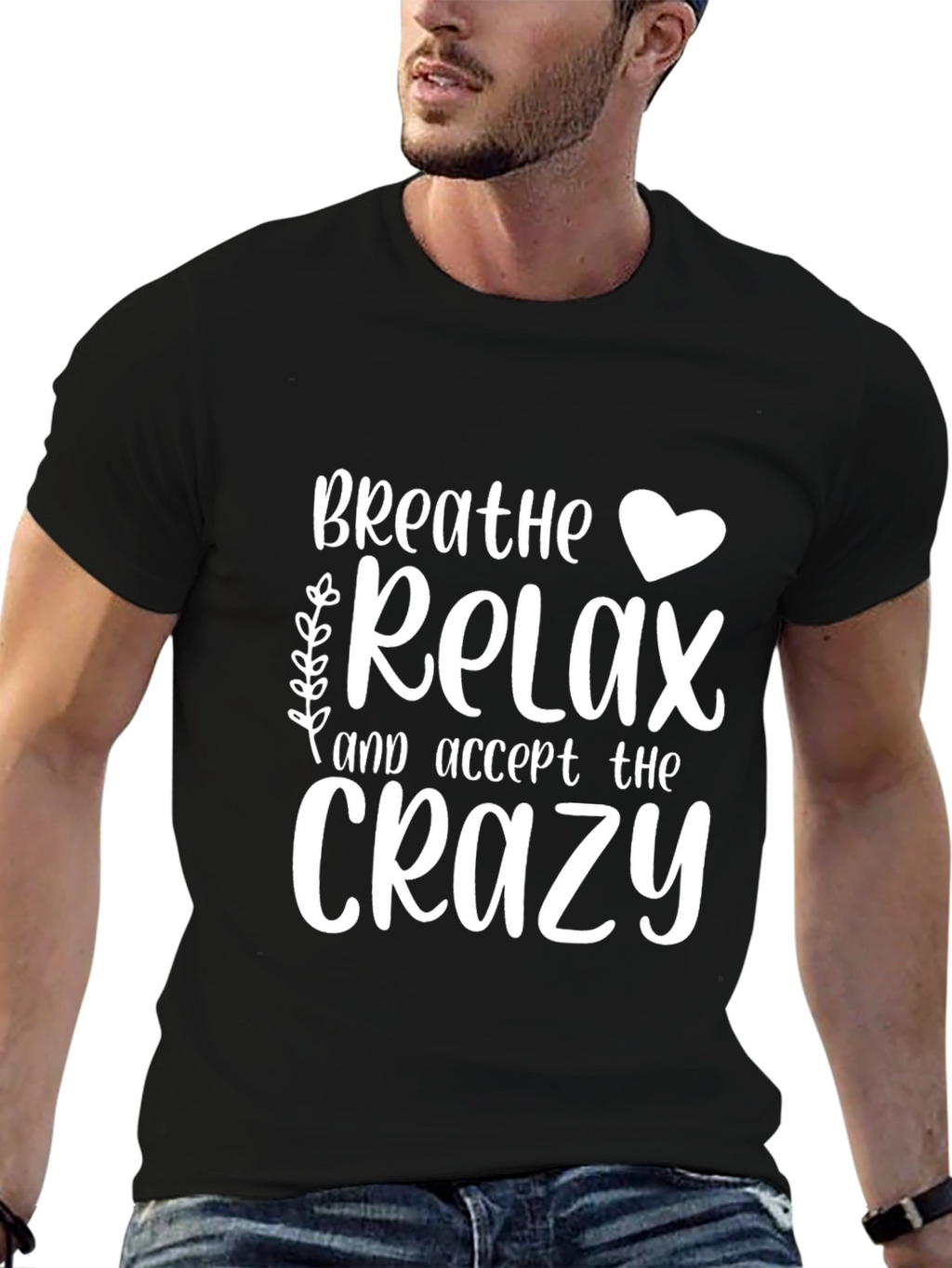 Breathe Relax Crazy Graphic T-Shirt