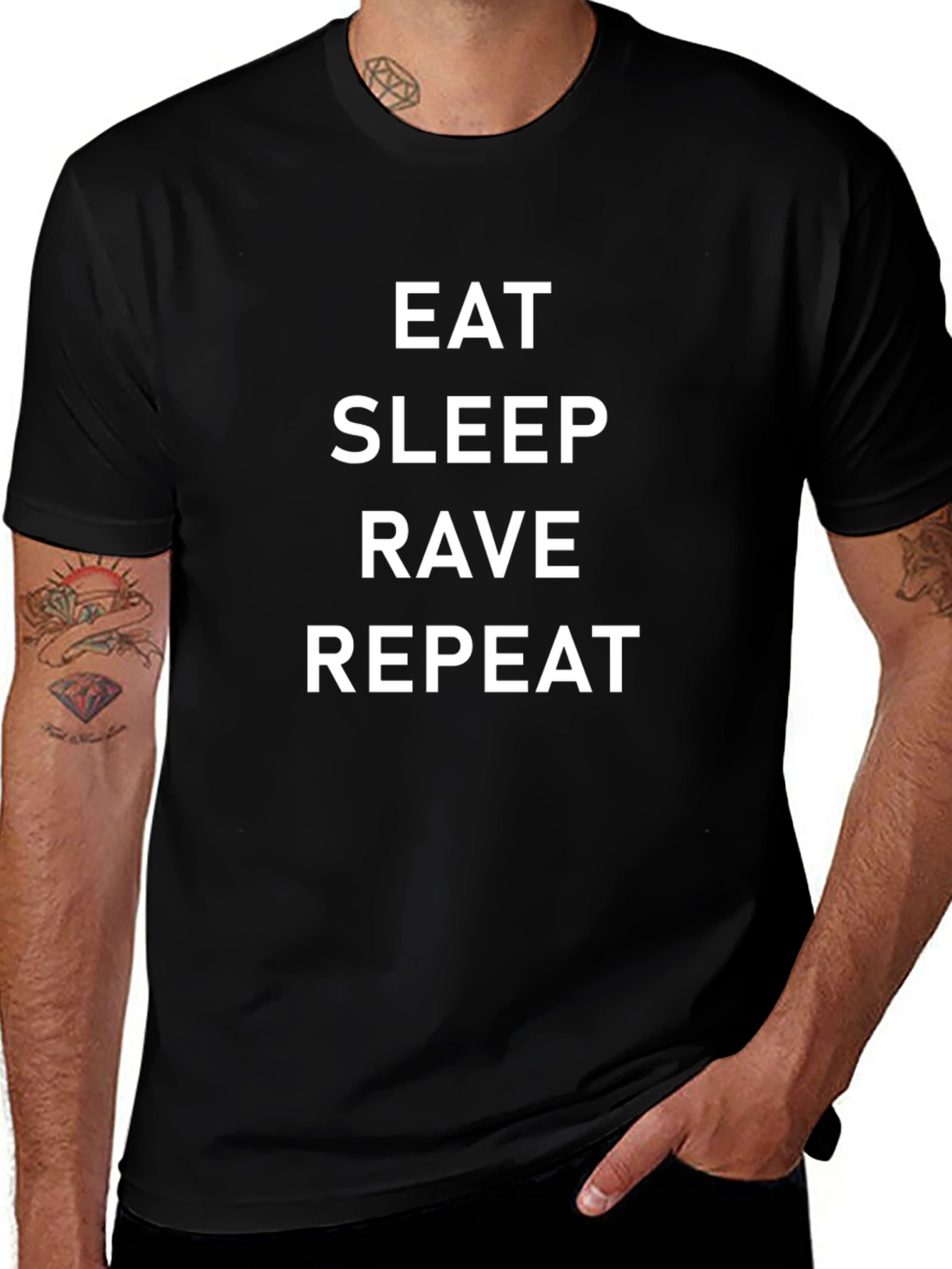 Eat Sleep Rave Repeat Graphic Tee