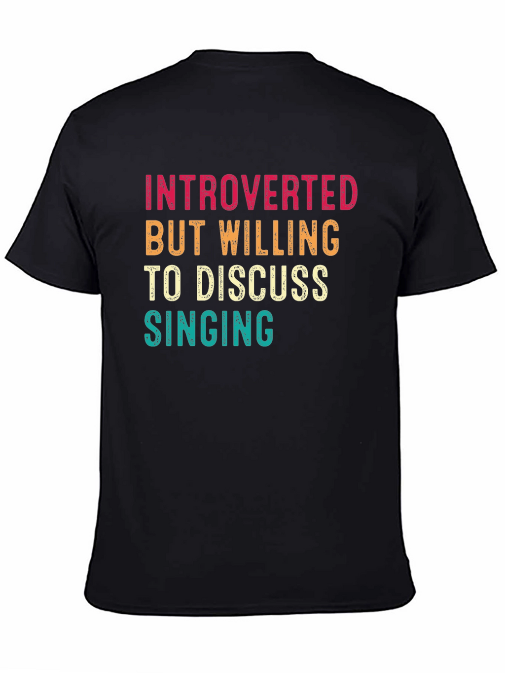 Introverted Singing Black Graphic Tee