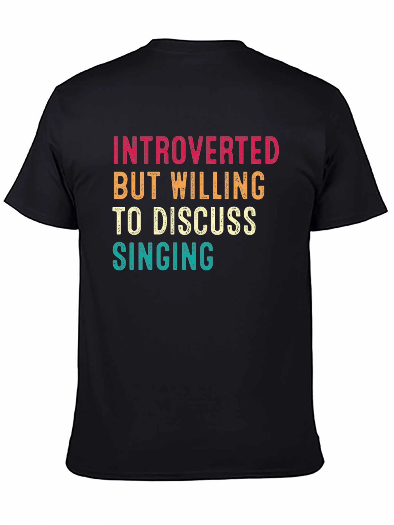Introverted Singing Black Graphic Tee
