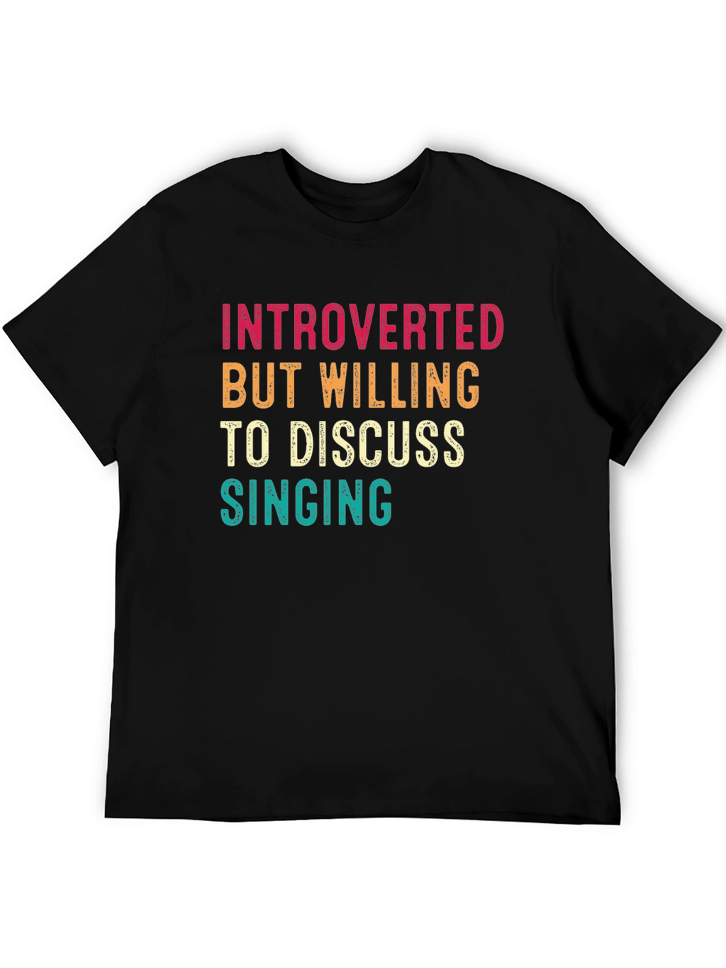 Introverted Singing Black Graphic Tee