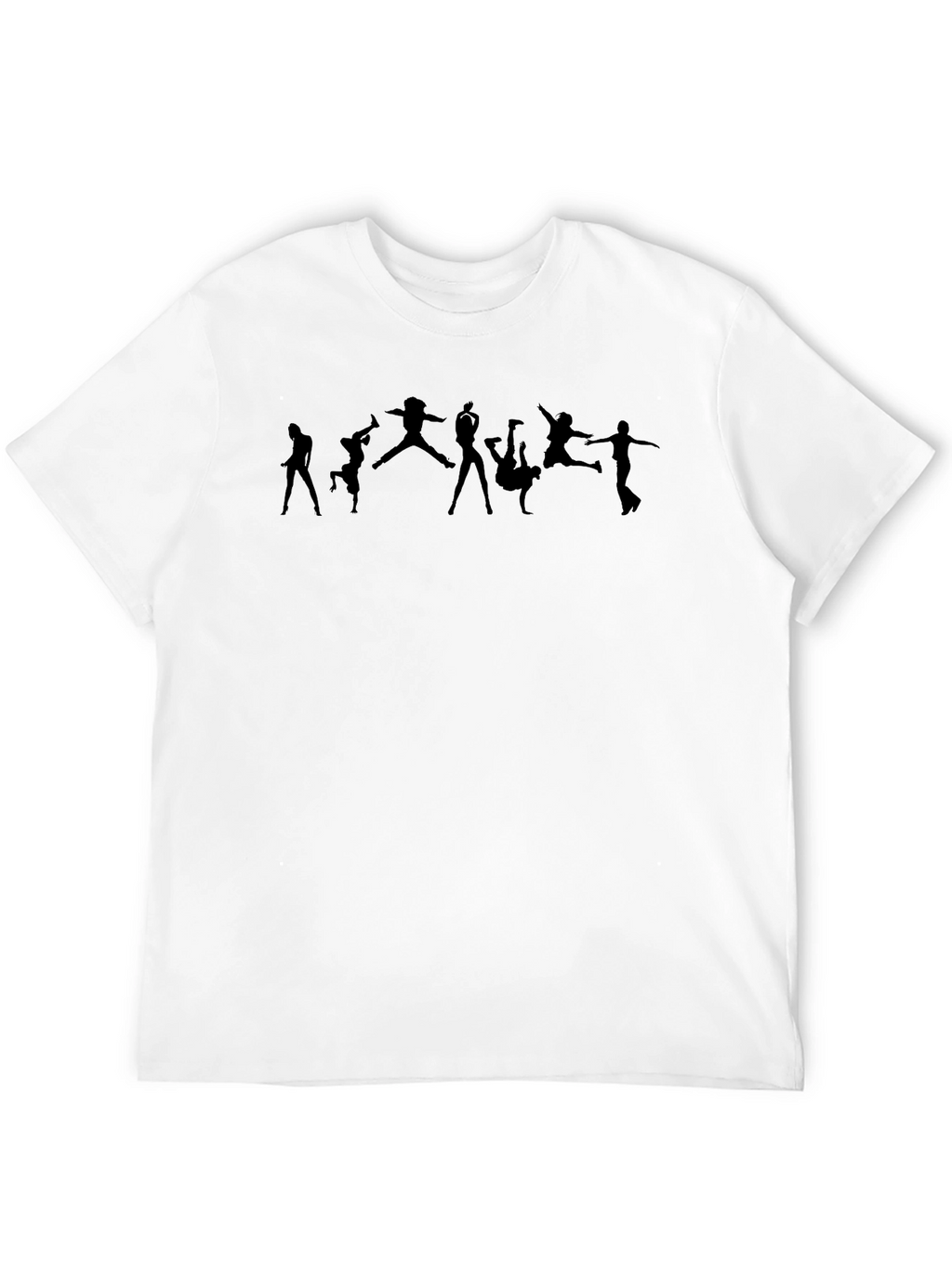 Black Graphic Tee - Dancing Silhouette